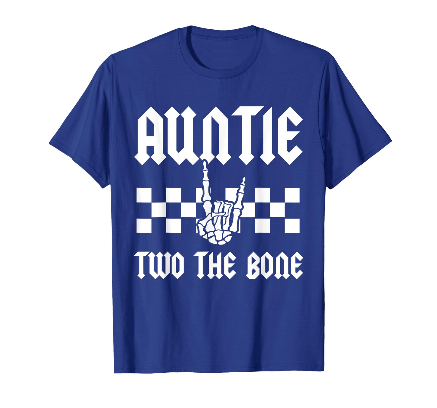 Auntie Two The Bone Skeleton Hand 2nd Birthday Boy Girl T-Shirt