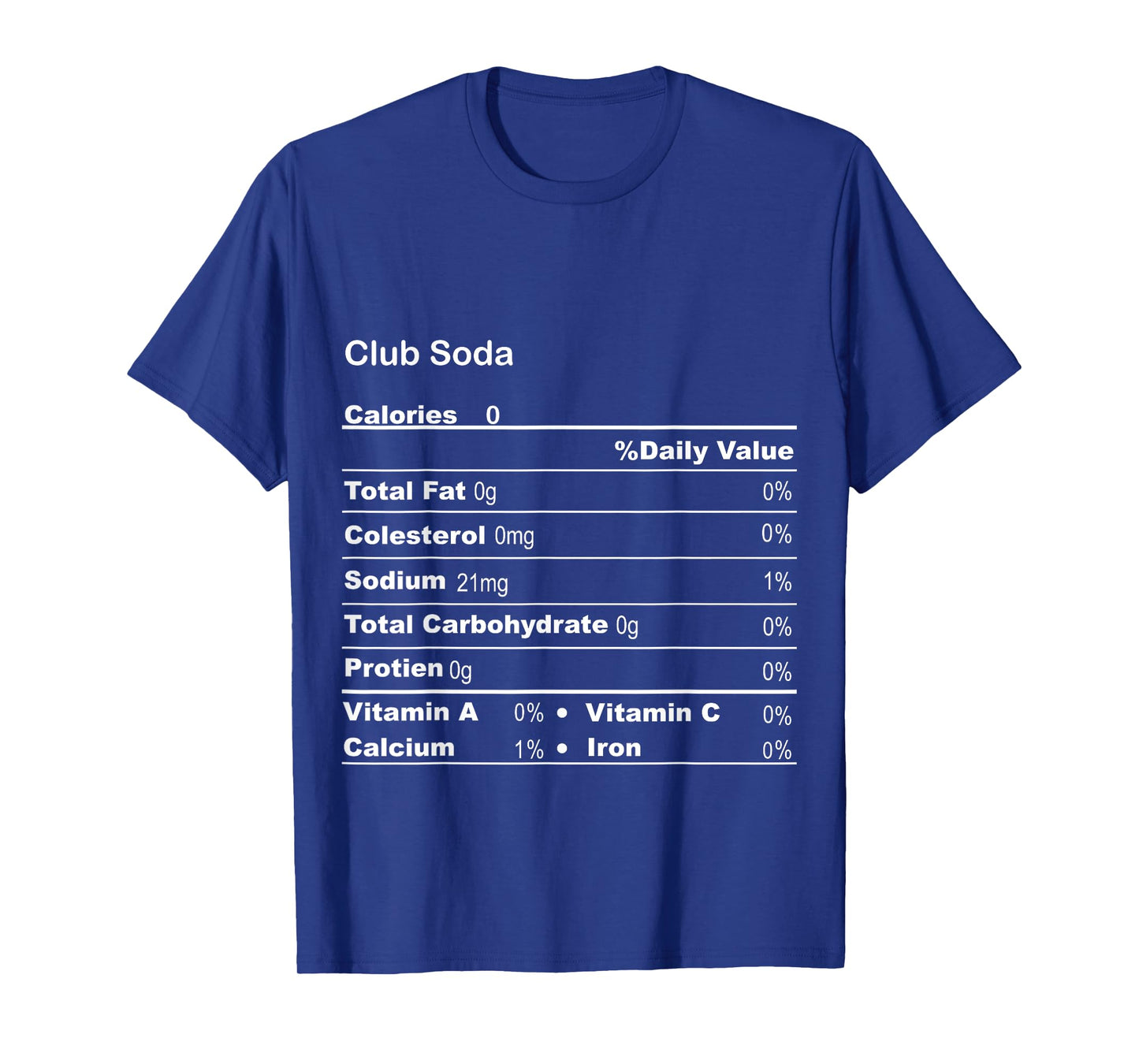 Funny Club Soda Thanksgiving Nutritional Fact T-Shirt