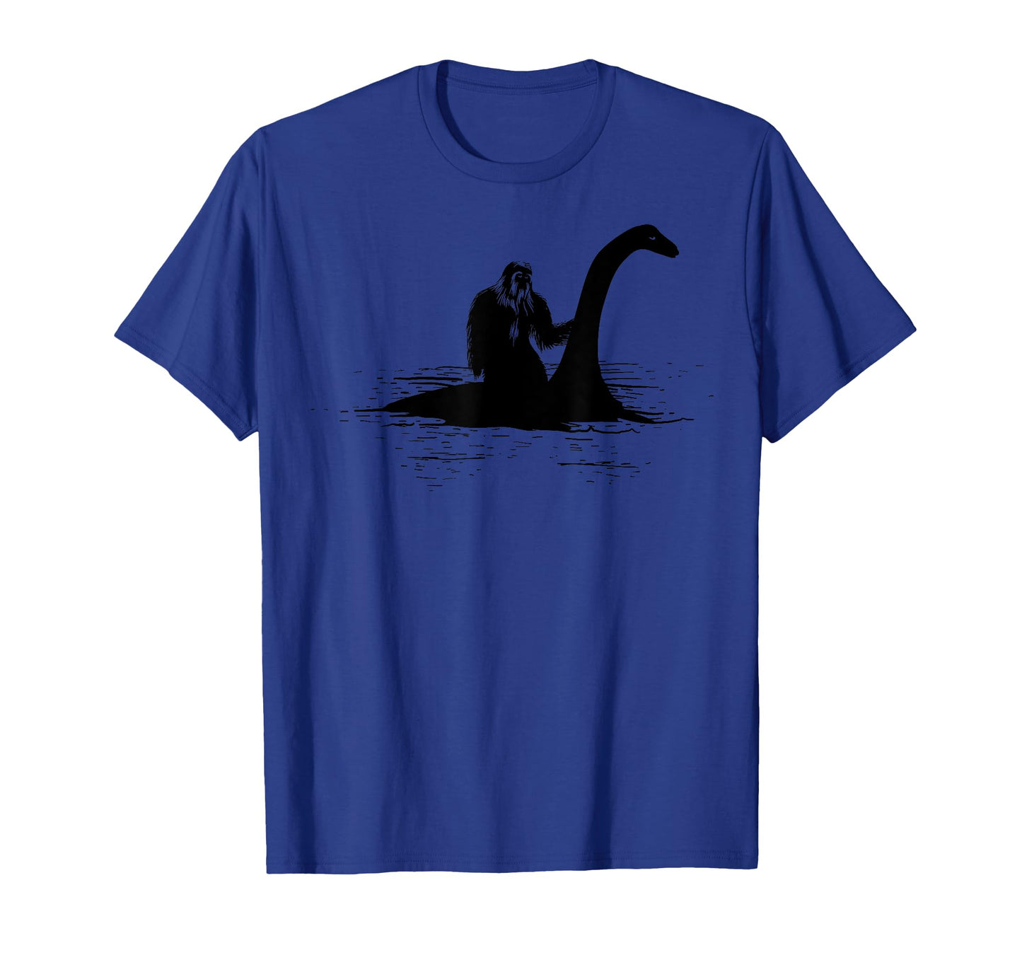 Bigfoot Riding Loch Ness Monster Cute Sasquatch Gift T-Shirt