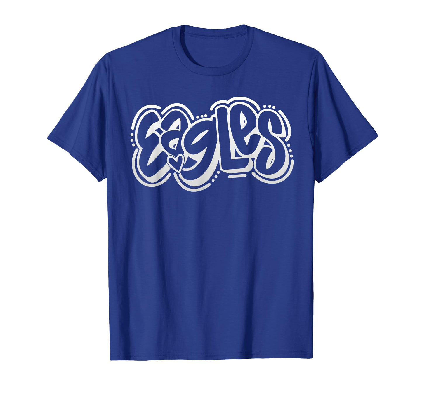 Vintage Eagles High School Go Eagles Pride Heart T-Shirt