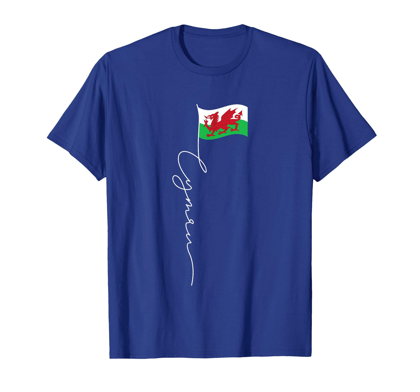 Wales Cymru Signature Flag Pole - Patriotic Welsh Flag T-Shirt