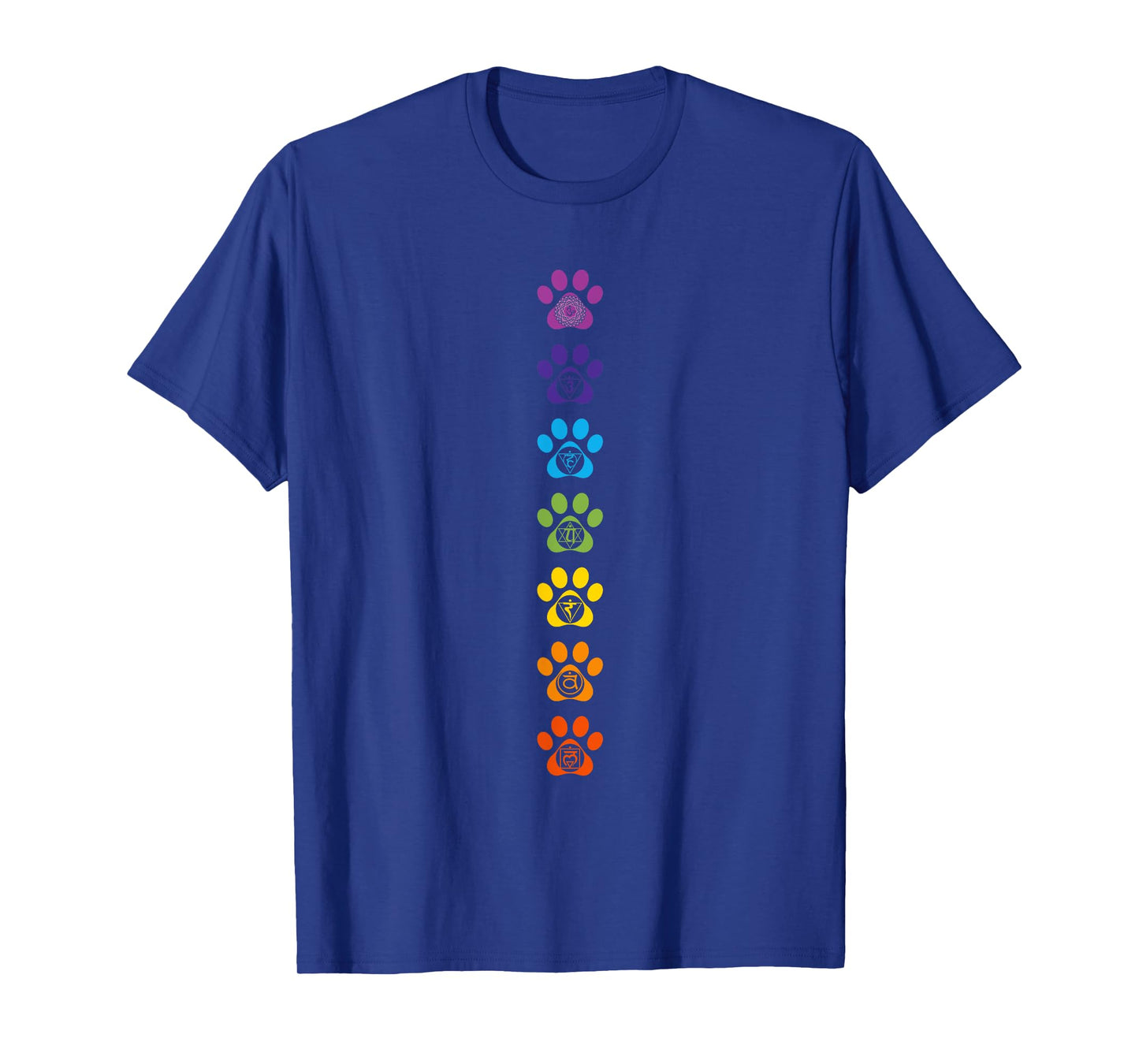 7 Chakras Puppy Paw Print Cute High Vibe Conscious T-Shirt T-Shirt