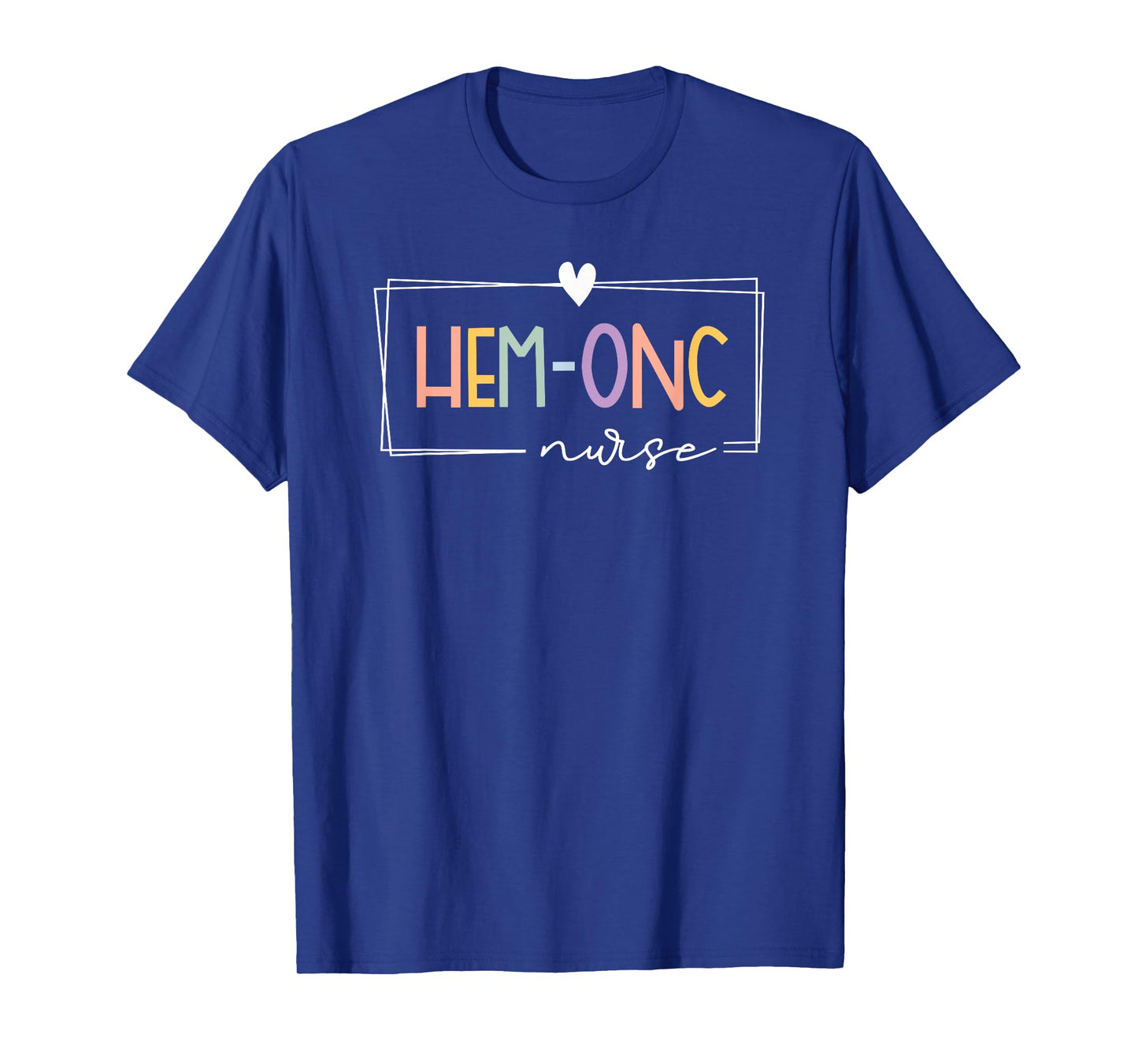 Retro Hem-Onc Hematology Oncology Pediatric Rainbow Nurse T-Shirt