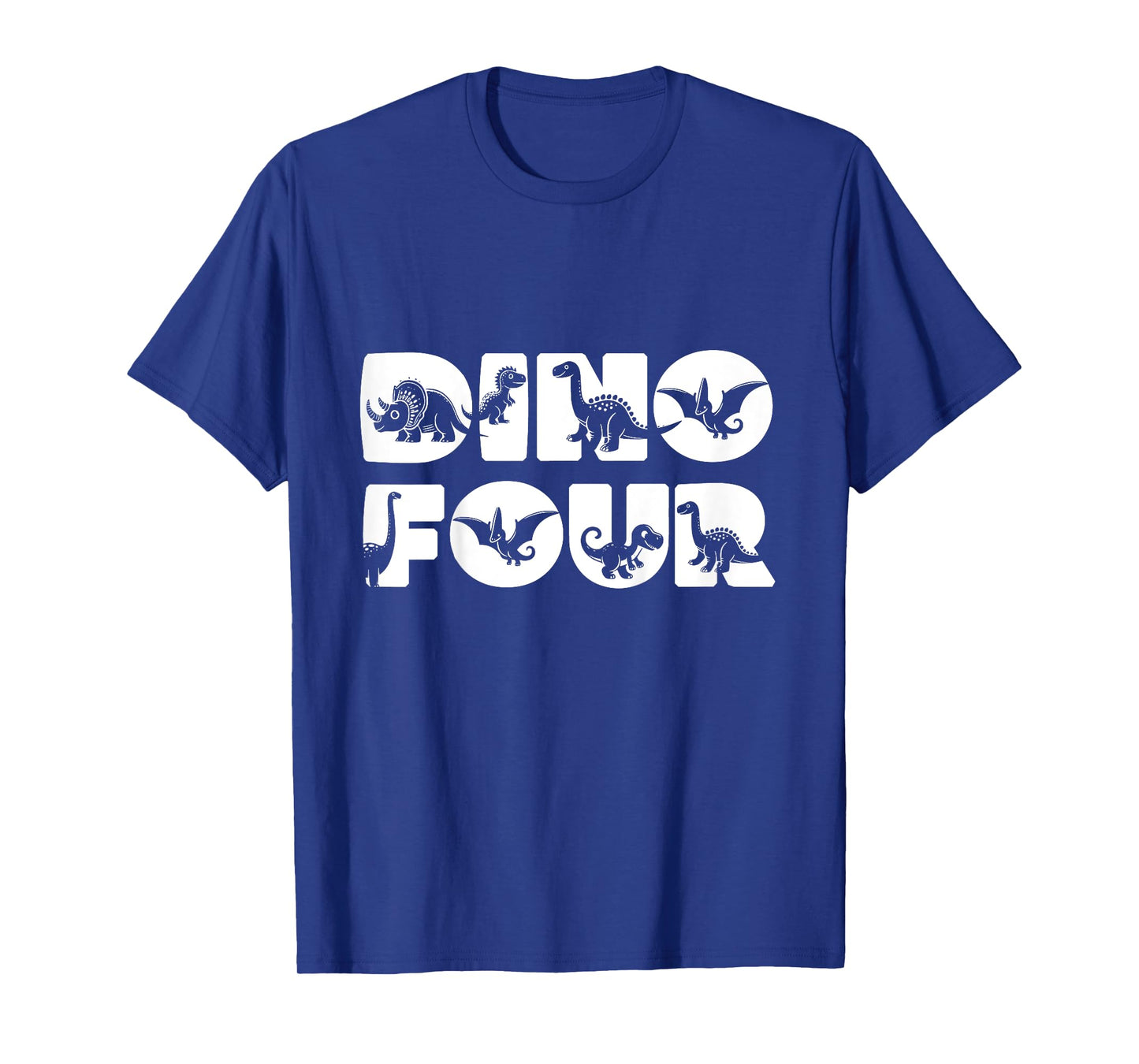 Four Birthday, Dino Four Birthday T-Shirt