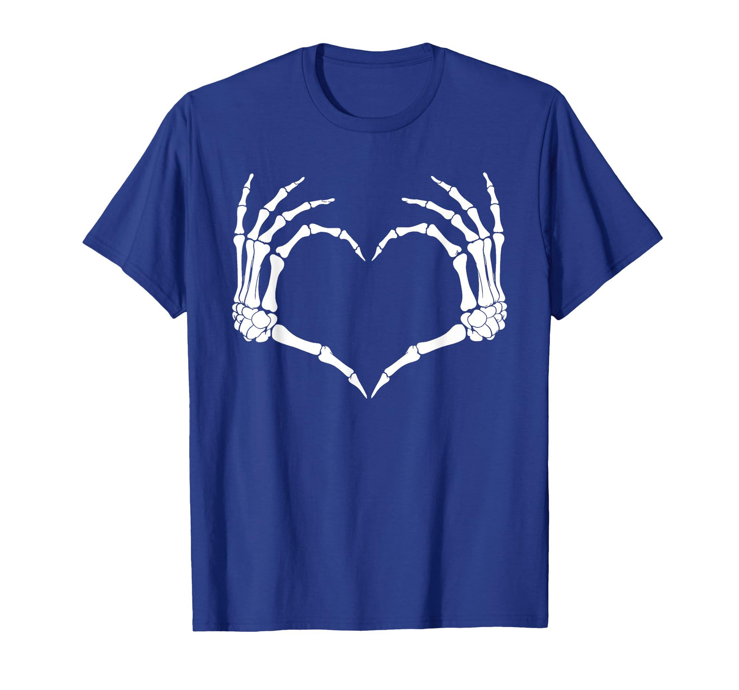 Skeleton Heart Hand Sign Family Women Girl Halloween Costume T-Shirt