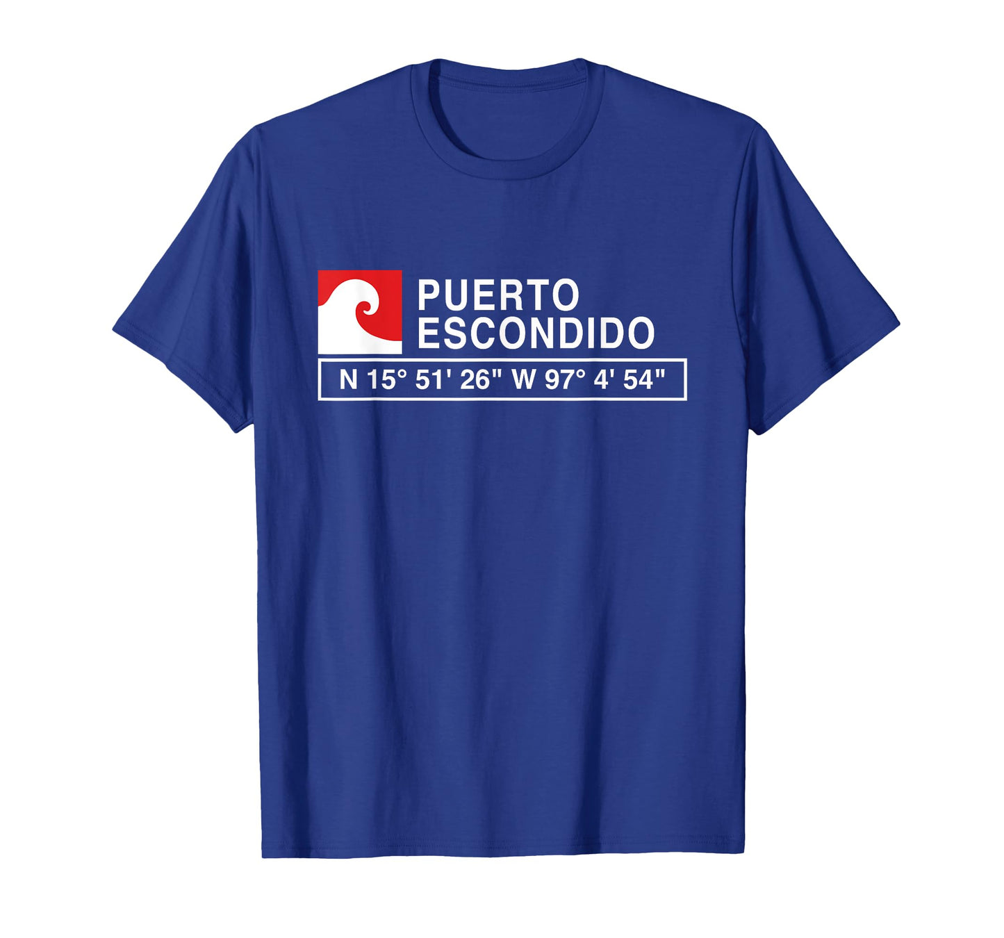 COOL PUERTO ESCONDIDO SURF T-SHIRT WITH GPS COORDINATES T-Shirt