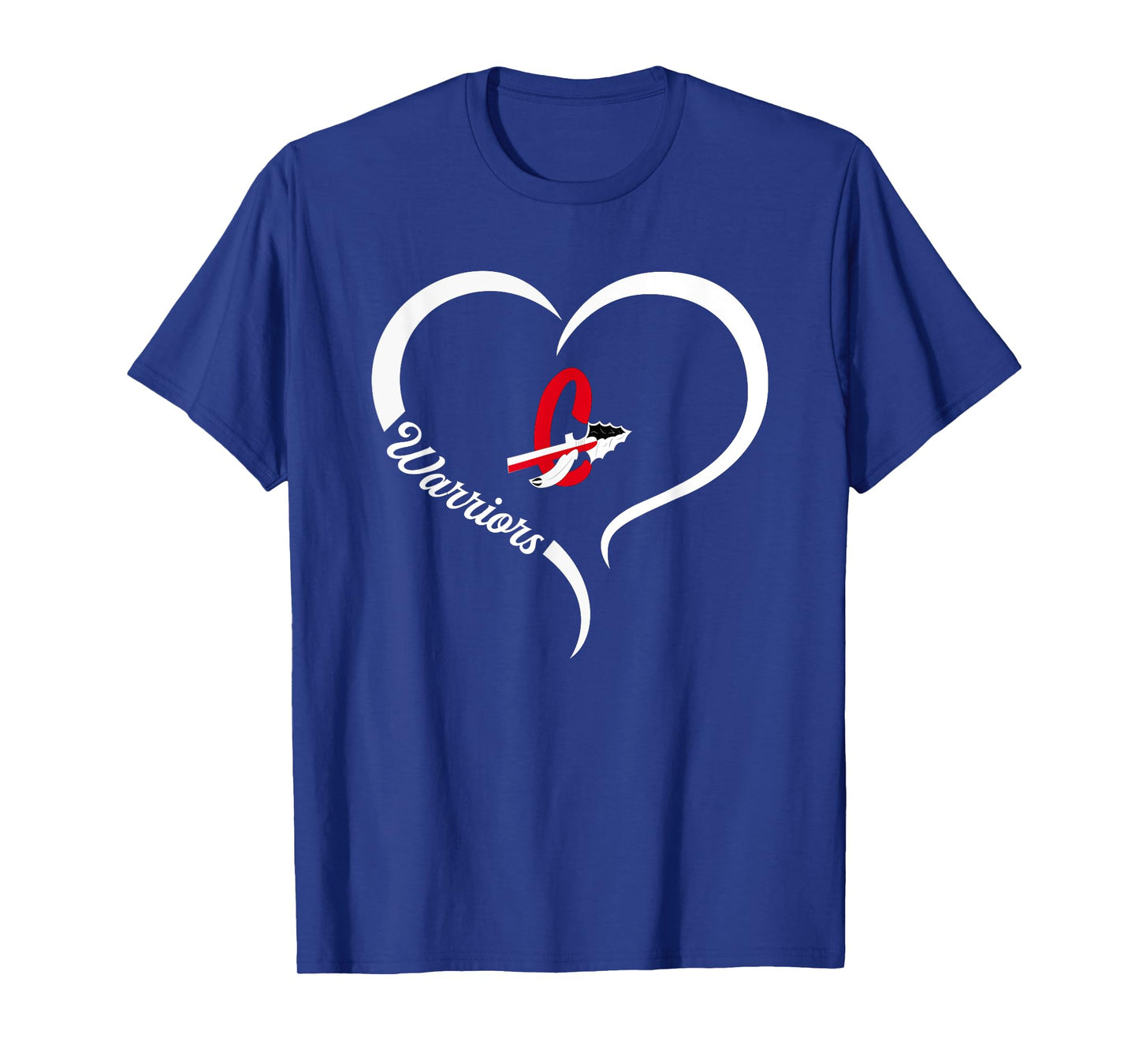 Cherokee Warriors Logo Half Heart Slogan HS T-Shirt