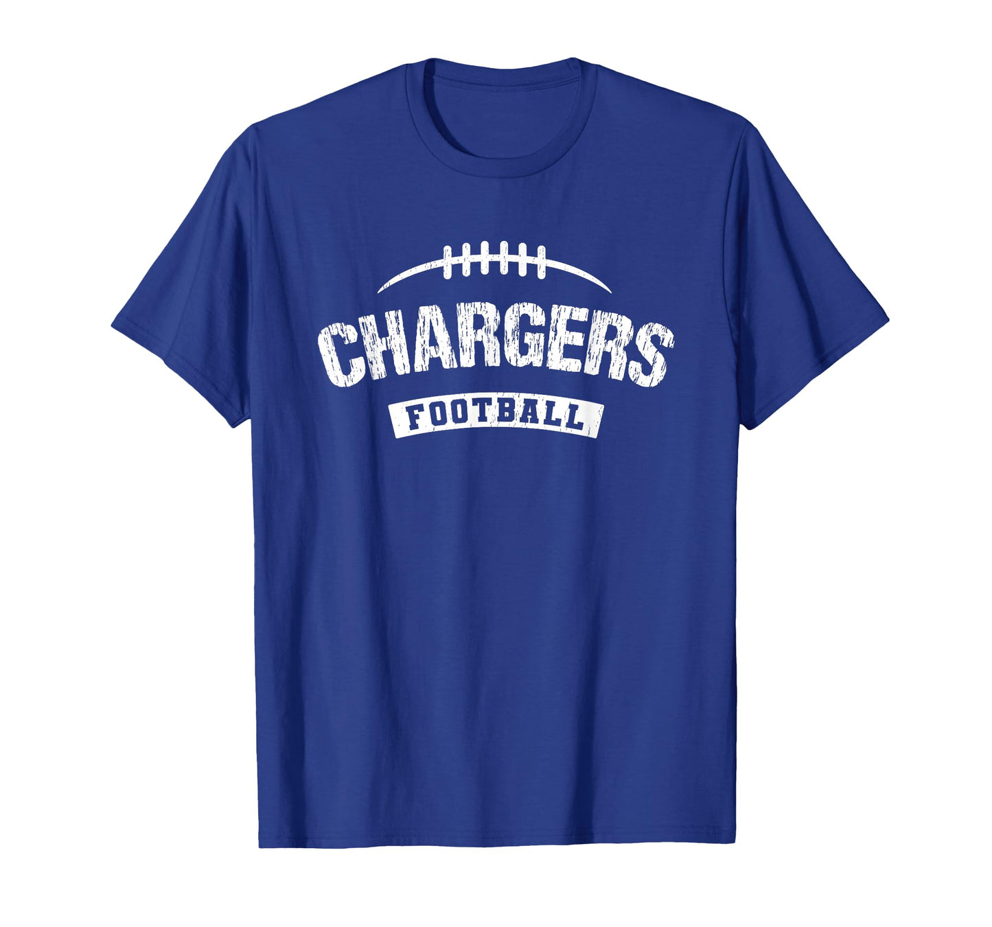 Chargers Clear Springs Football Distressed HS T-Shirt