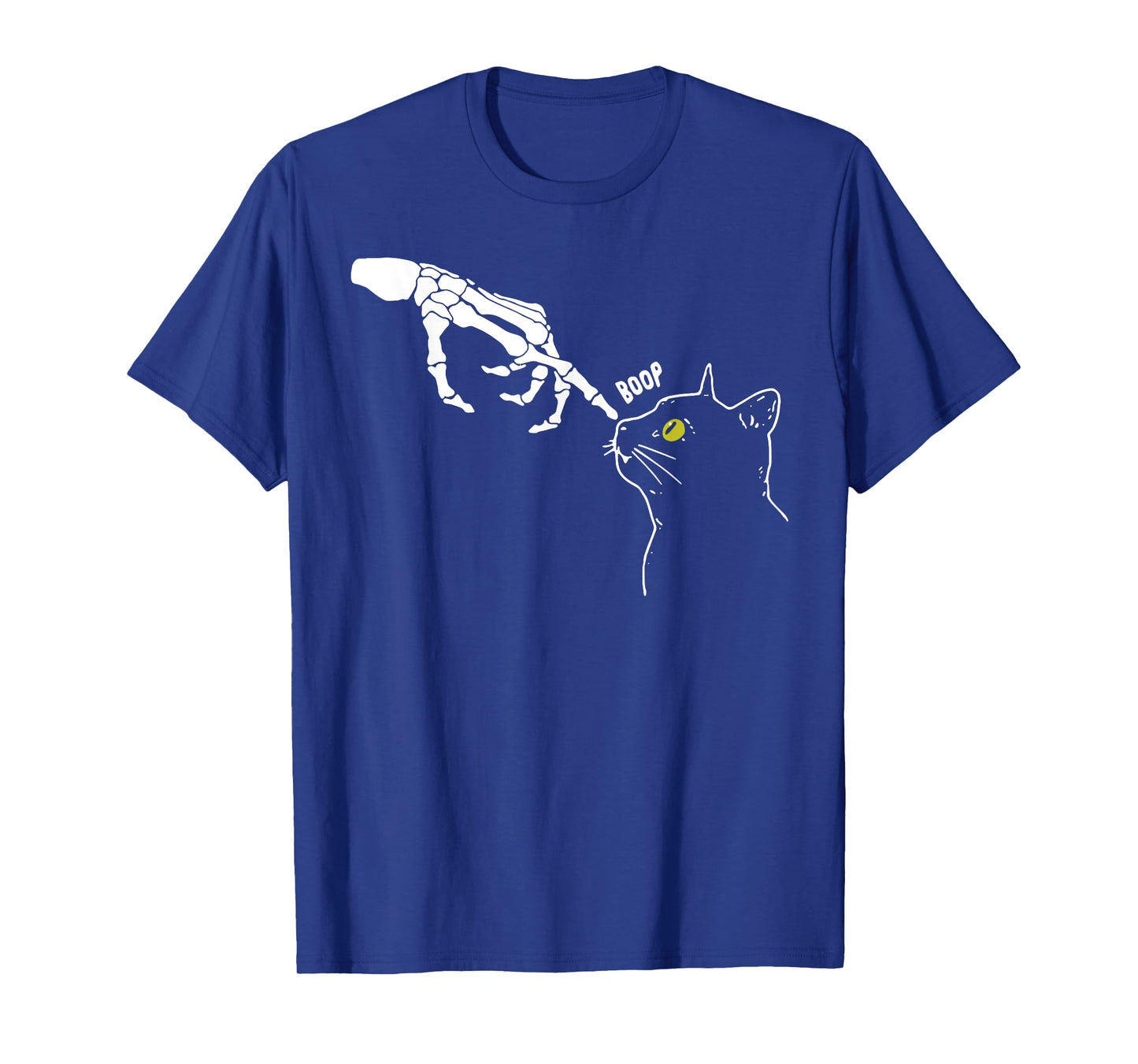 Halloween Skeleton Hand Cat Boop Funny Costume Cat Lovers T-Shirt