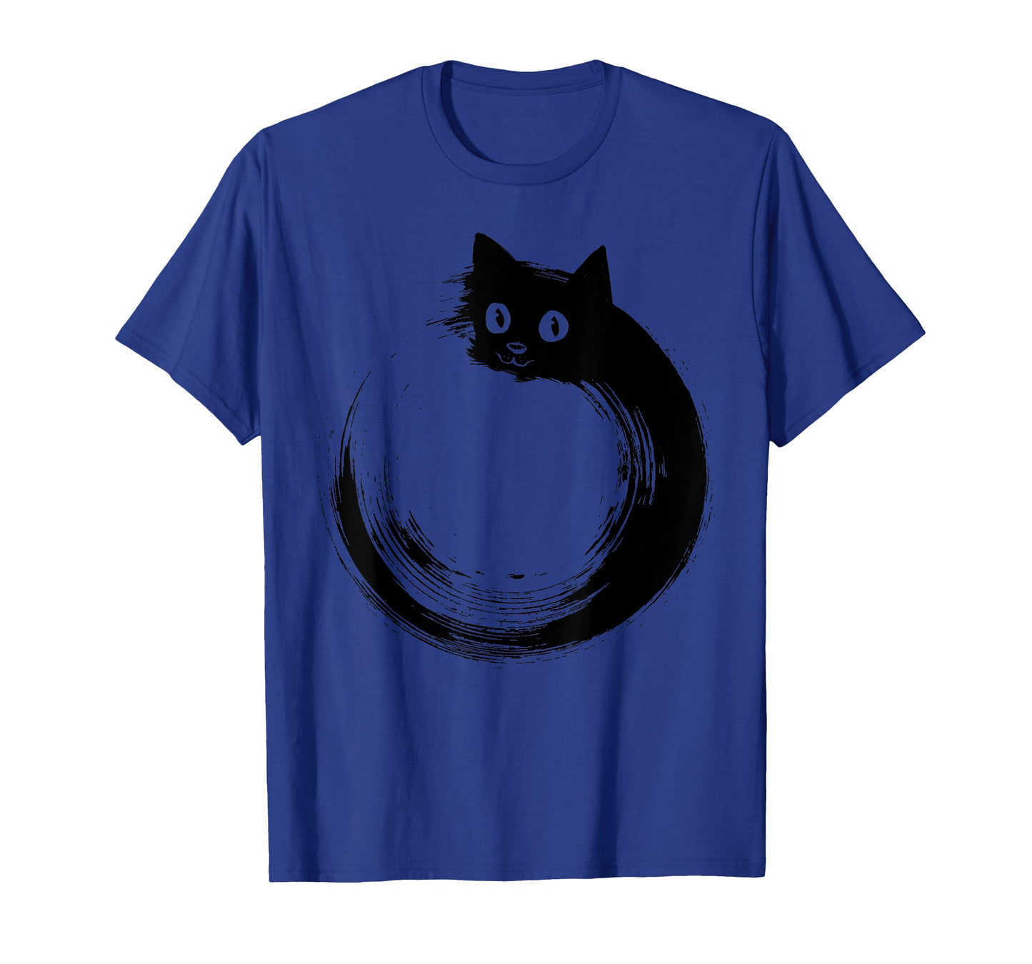 Dog Eat Doug Unisex-Adults Funny Cat Circle Meditation Japanese Zen T-Shirt