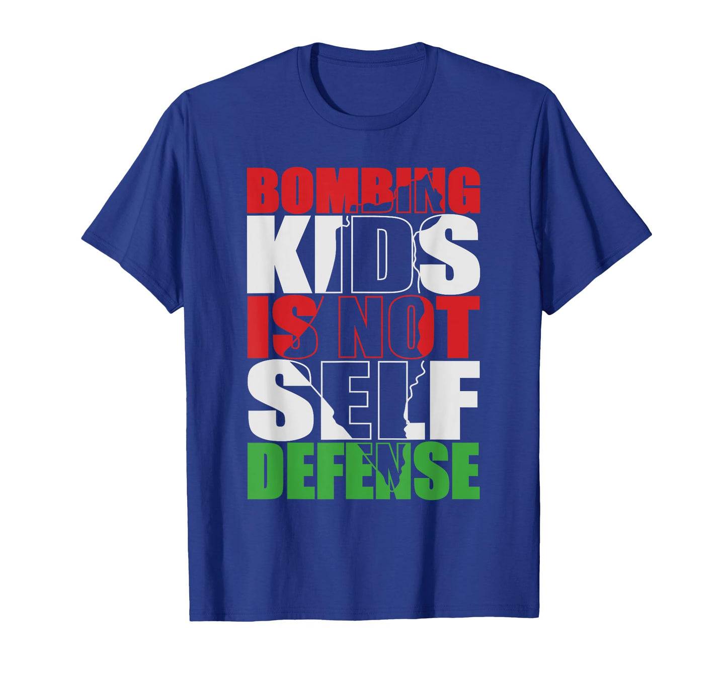 Bombing Kids Is Not Self Defense Palestine Flag Vintage T-Shirt