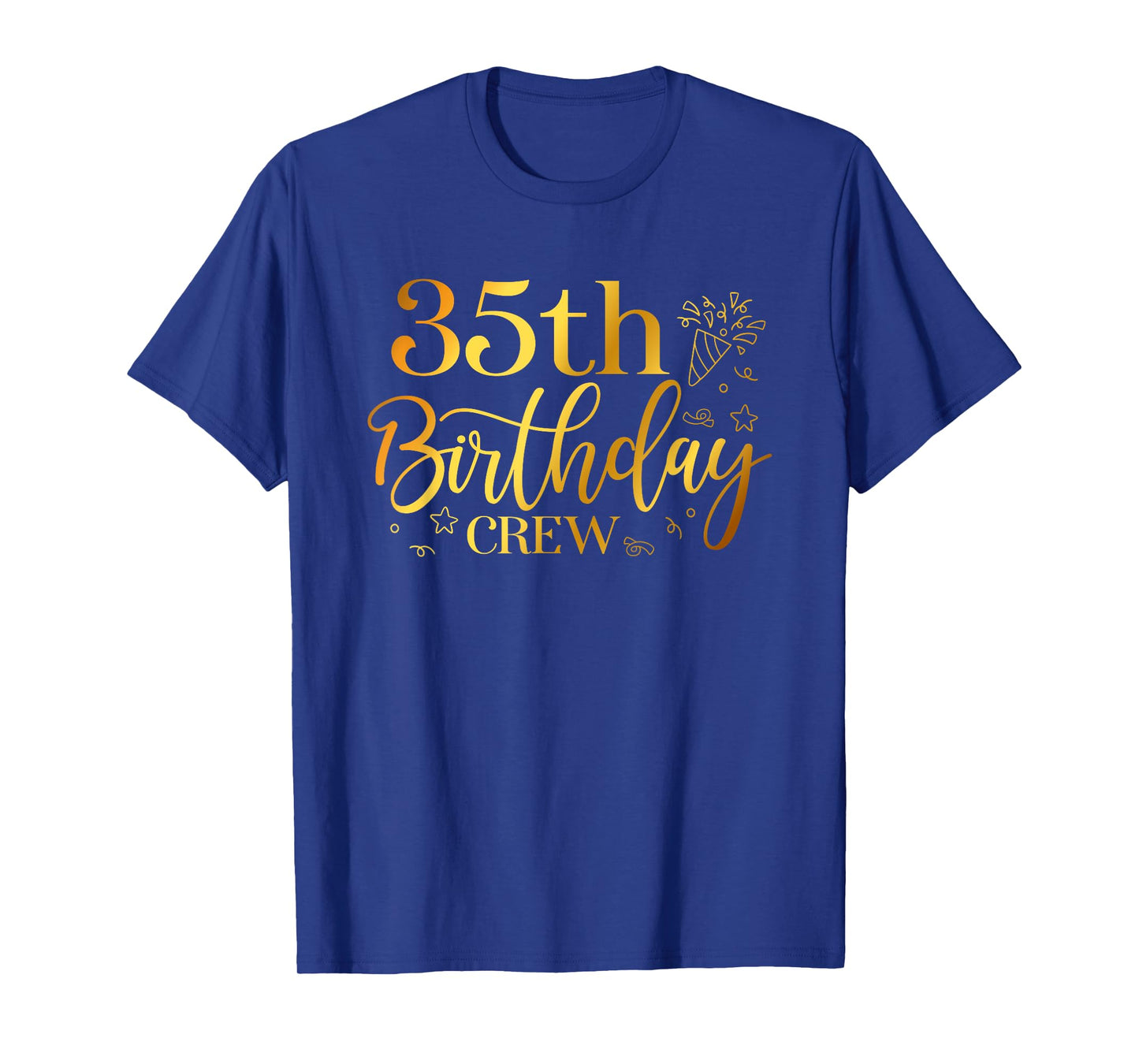 35th Birthday Crew 35 Years Old Bday Matching Group Party T-Shirt