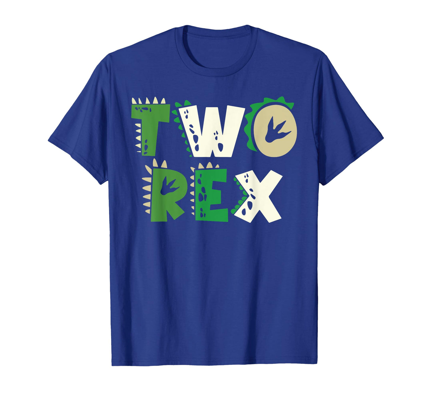 Two Rex Dinosaur Birthday Shirt For 2nd Birthday Boys Girls T-Shirt