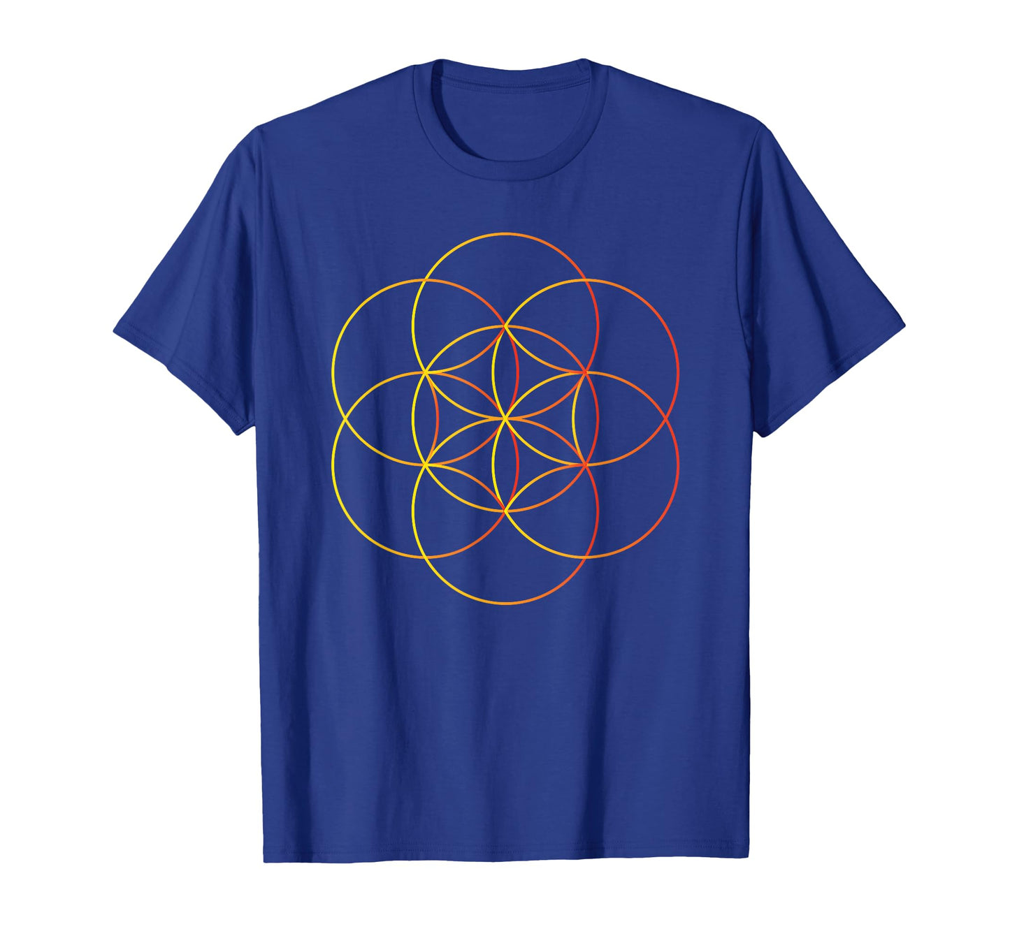 Seed of Life Sacred Geometry Chakra Esoteric Yoga Symbols T-Shirt