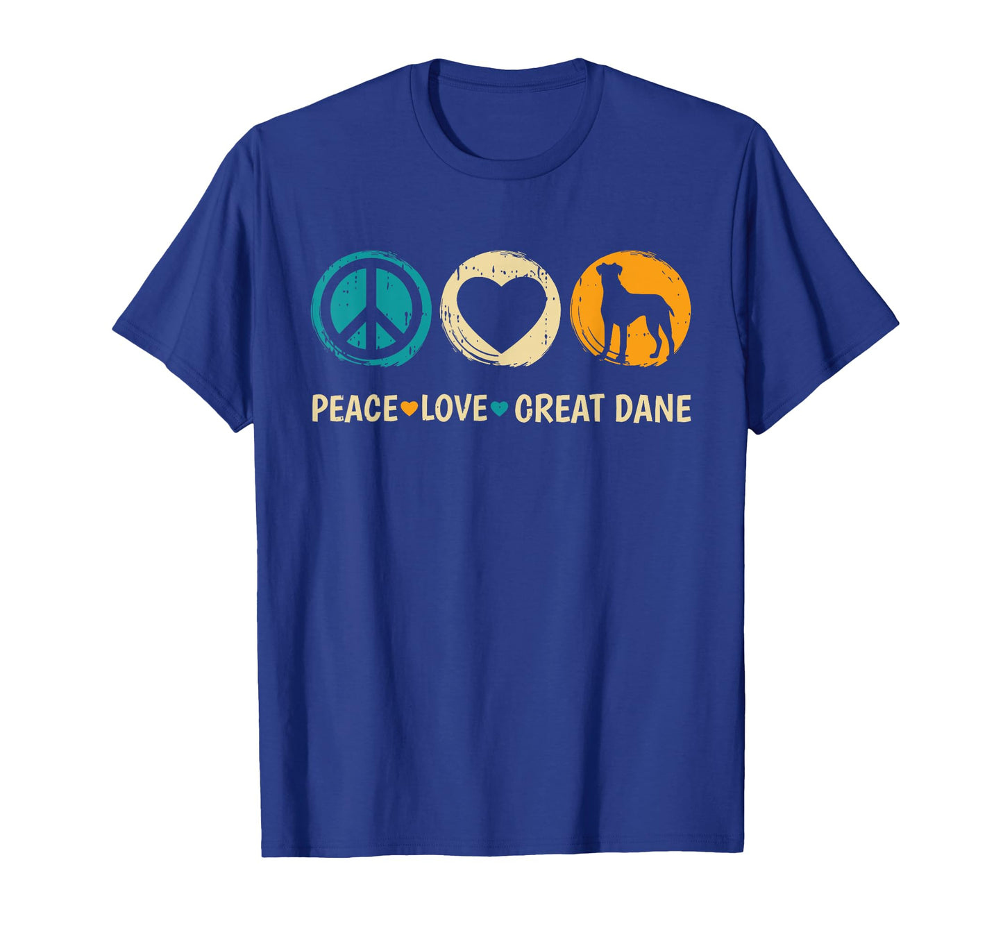 Peace Love Great Dane Dog Lover Puppy Owner Animal Groomer T-Shirt for Men Women Girls Kids