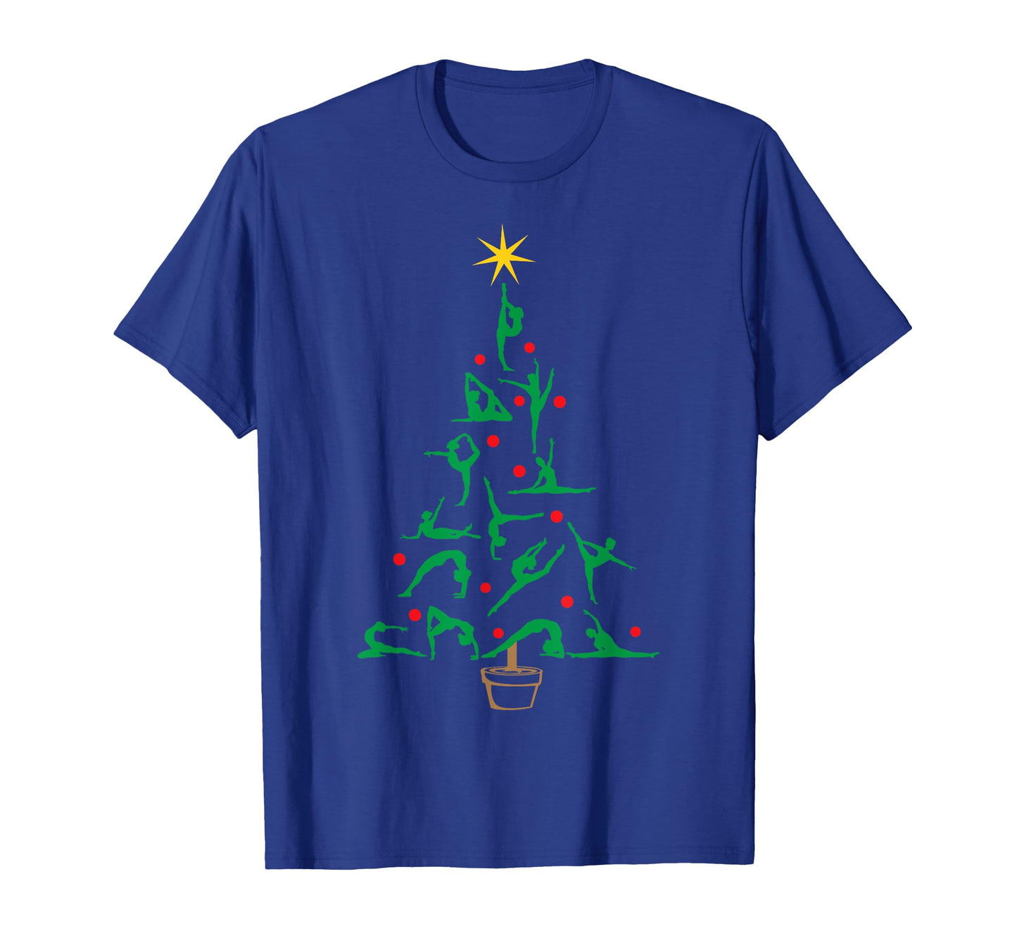Xmas Gymnastics Yoga Christmas Tree T-Shirt