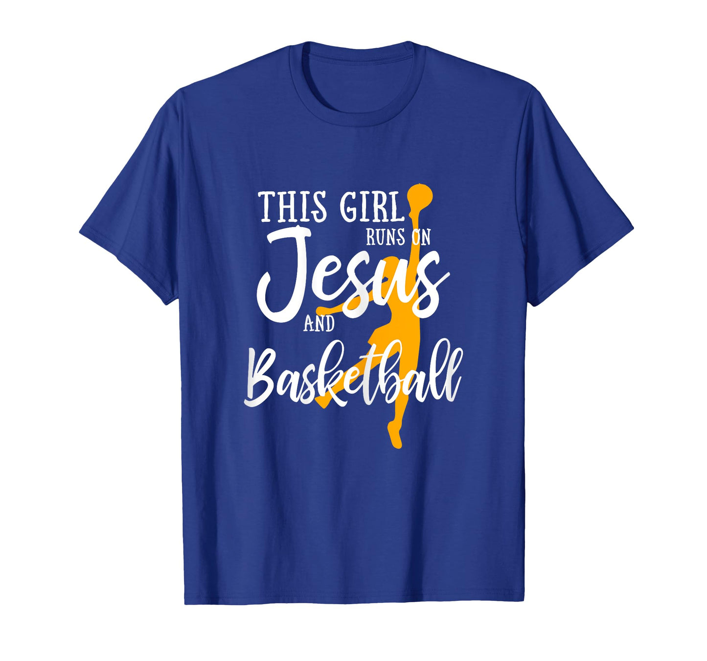 This Girl Runs On Jesus And Basketball Christian Gift T-Shirt