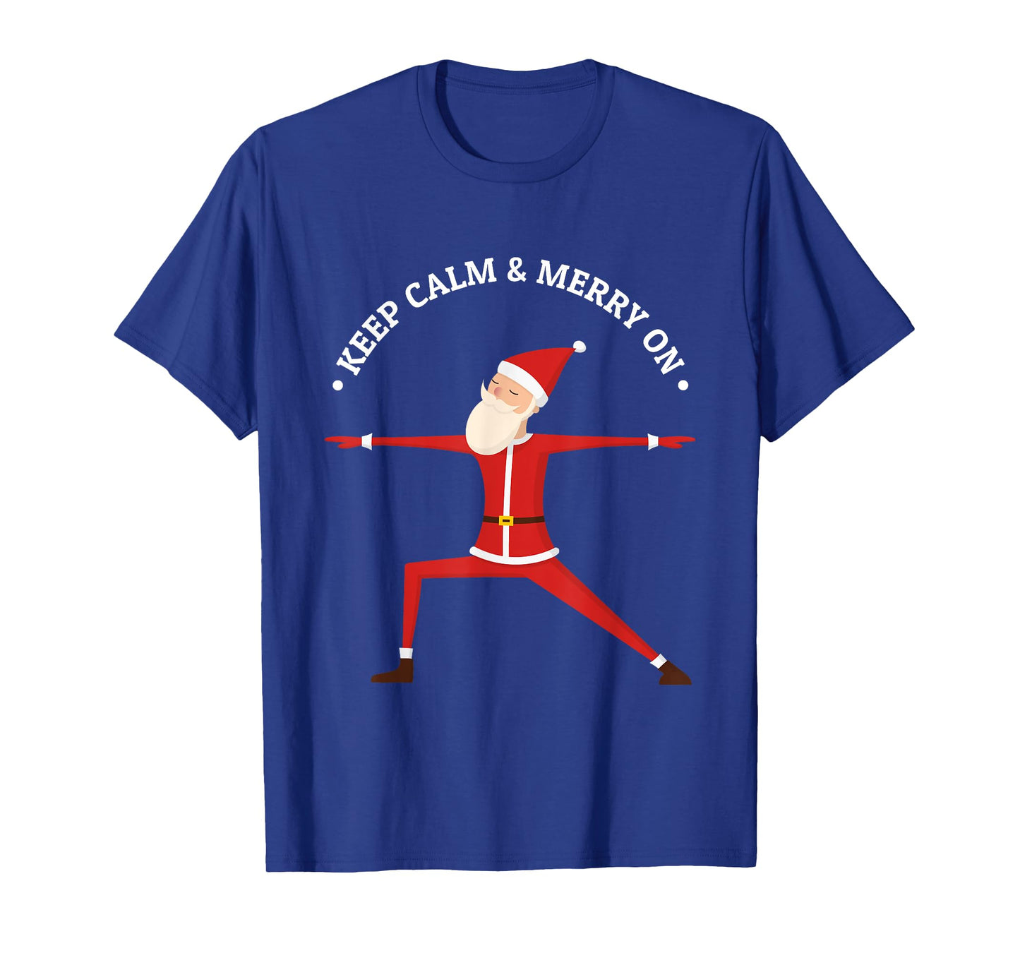 Yoga Fans Merry Christmas Stress Santa Meditation Namaste T-Shirt