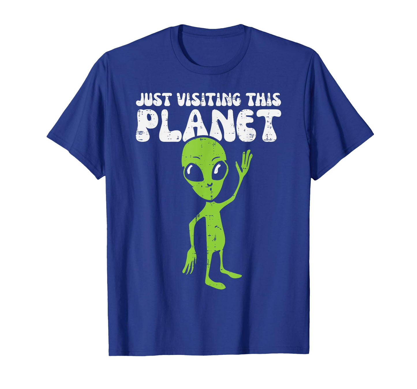 Alien Wave Just Visiting This Planet Funny Kids Men Women T-Shirt