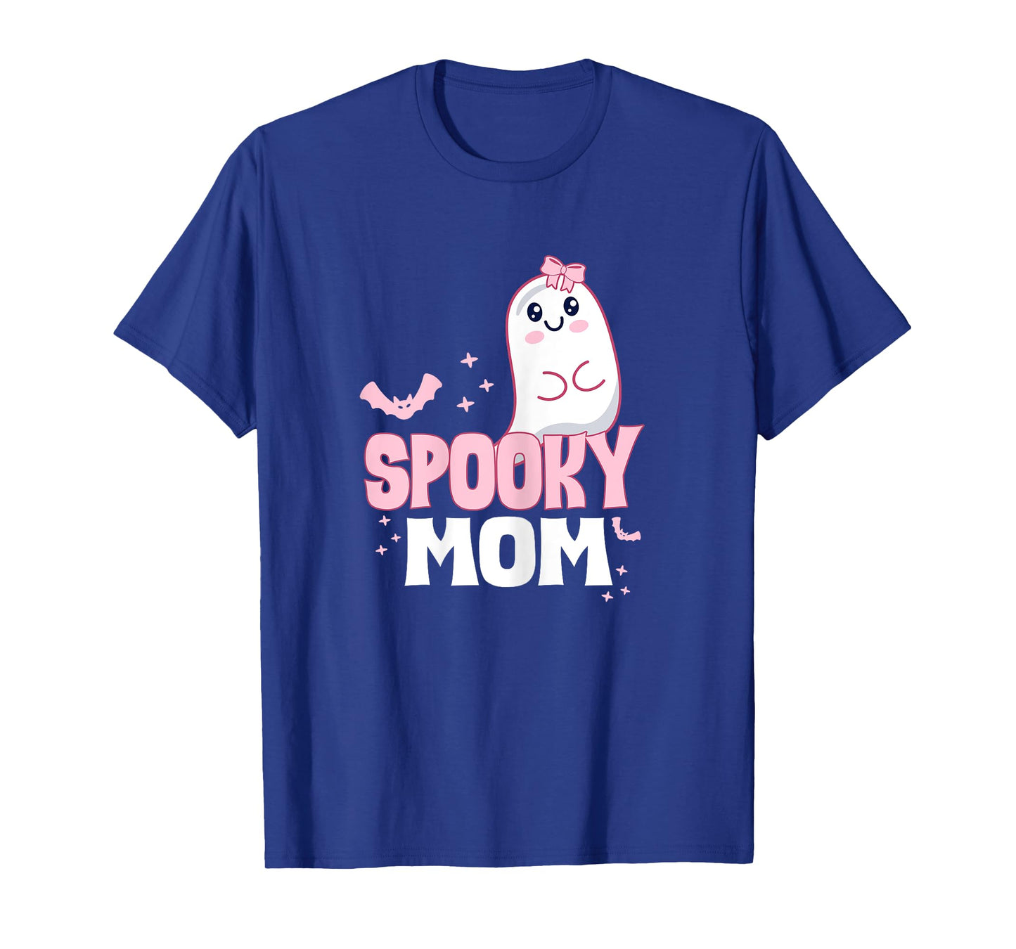 Spooky Mom Family Cute Pink White Ghost Boo Halloween T-Shirt