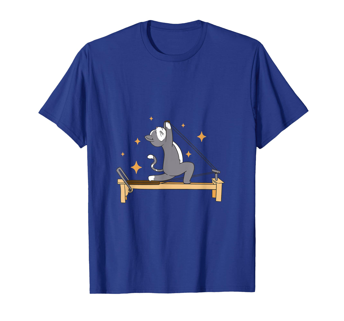 Cat Doing Pilates Workout Routine Men Women Kids T-Shirt