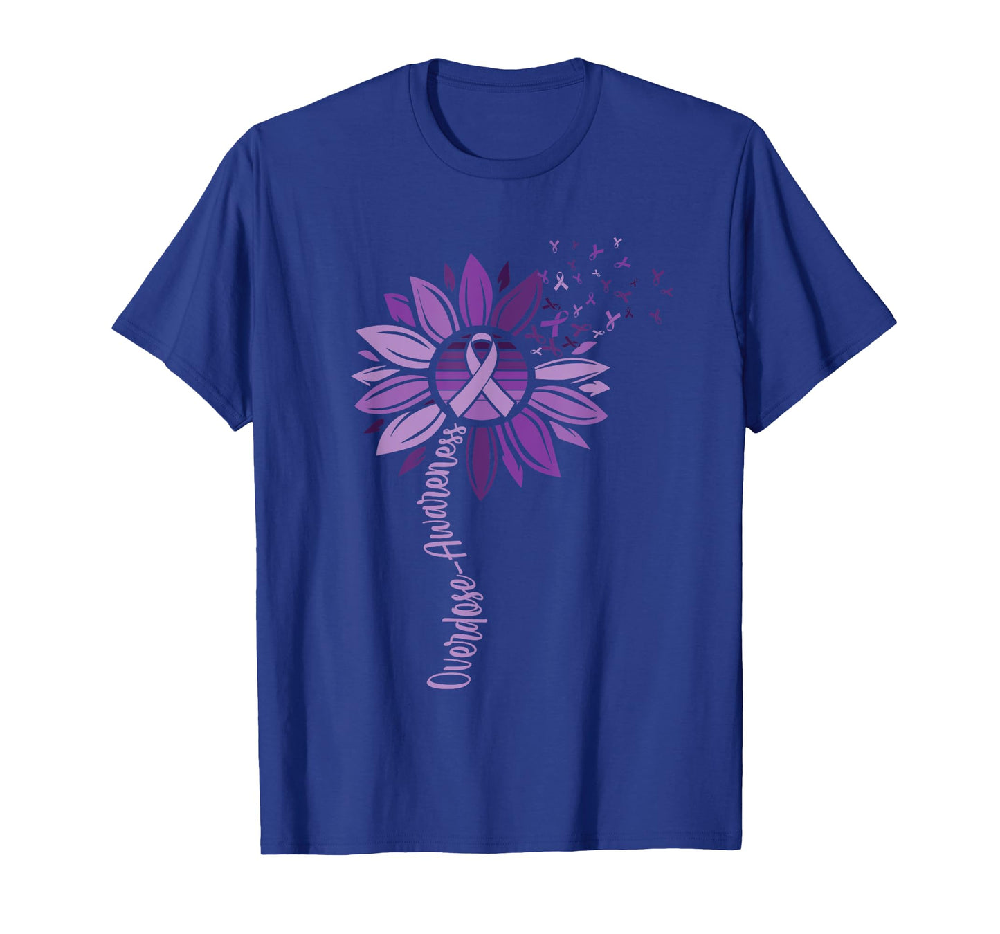 Sunflower Ribbons Overdose Awareness T-Shirt