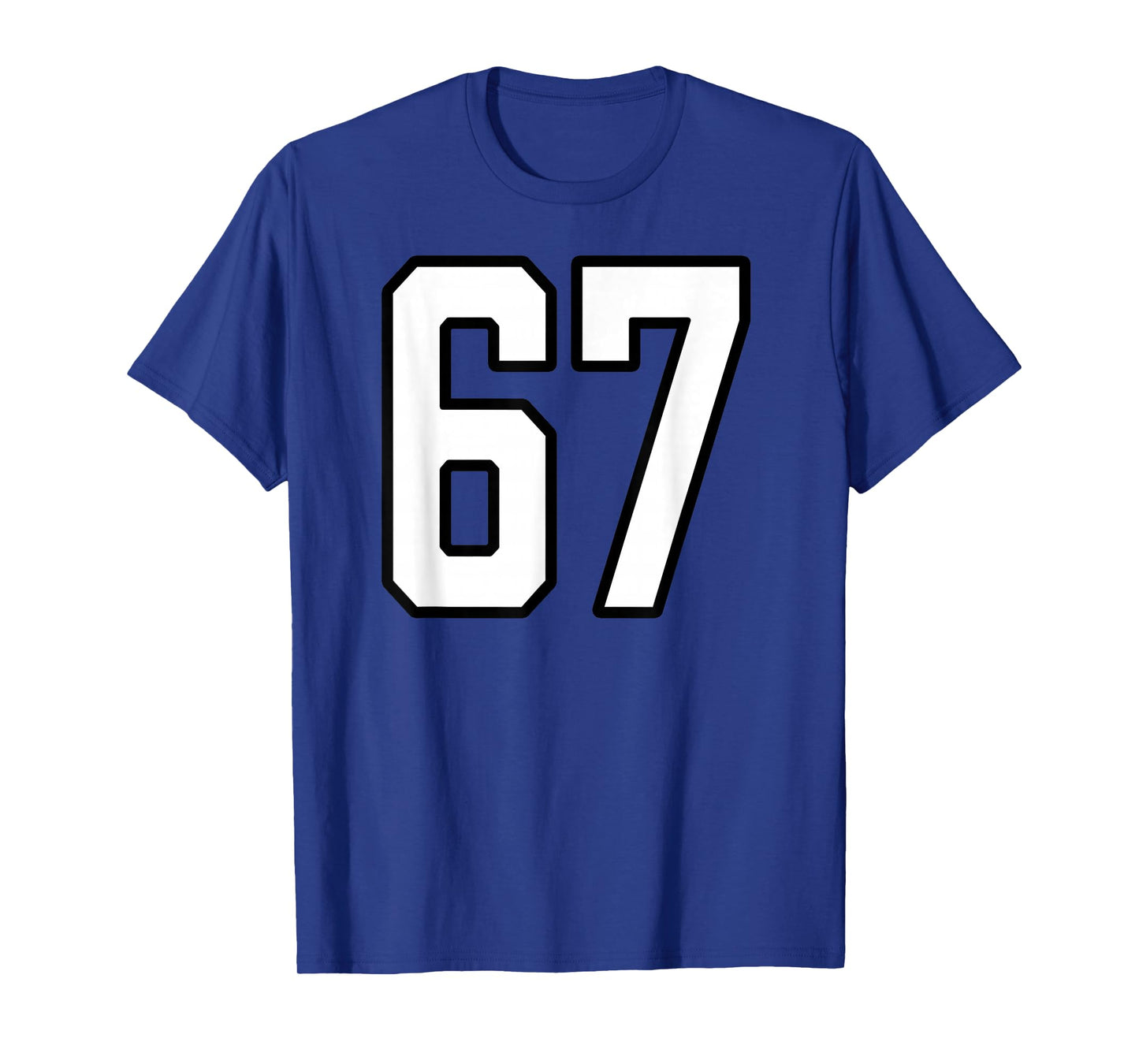 White and Black Sports Number 67 Jersey Uniform Player T-Shirt