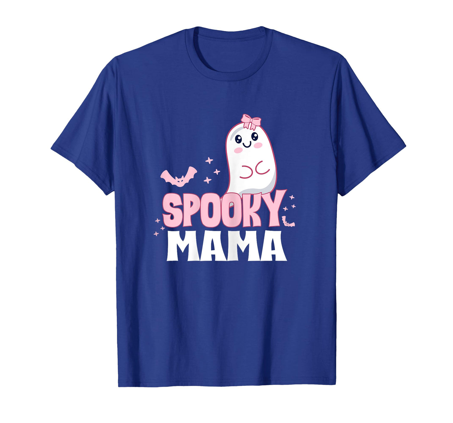 Spooky Mama Family Cute Pink White Ghost Boo Halloween T-Shirt
