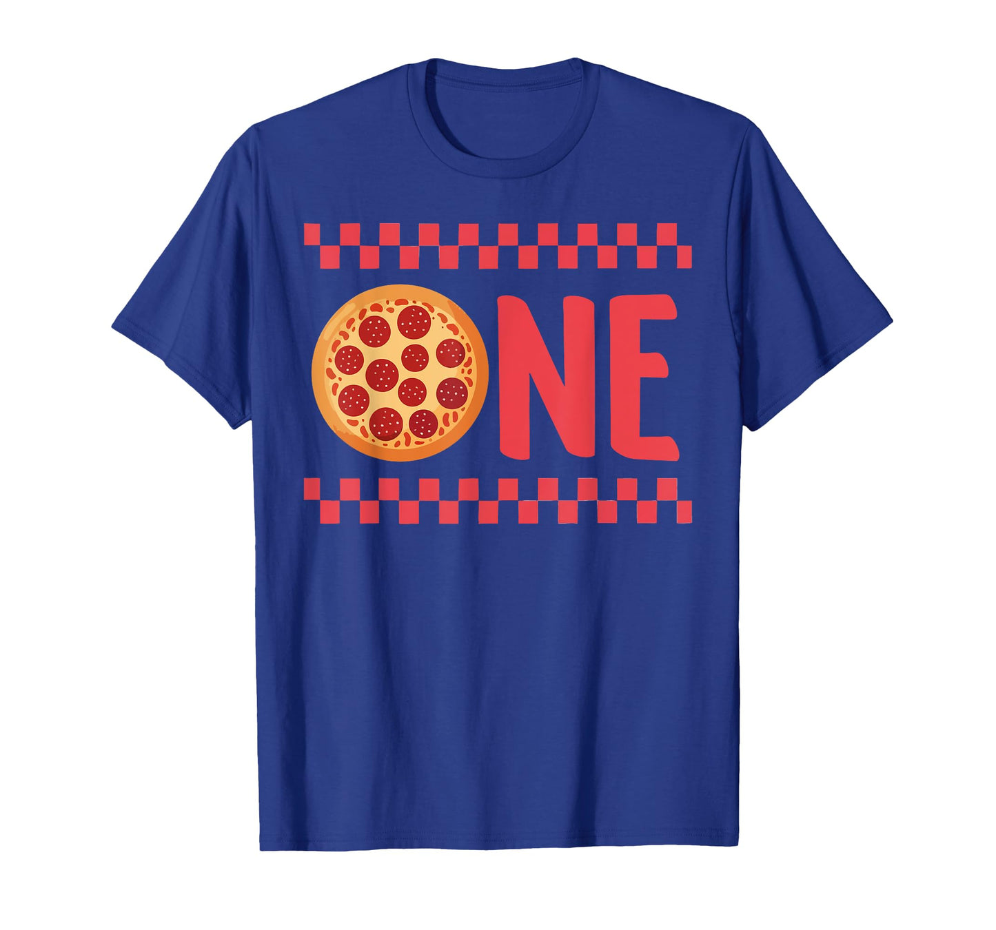 One 1st Birthday Family 1st Pizza Checkered Family Matching T-Shirt