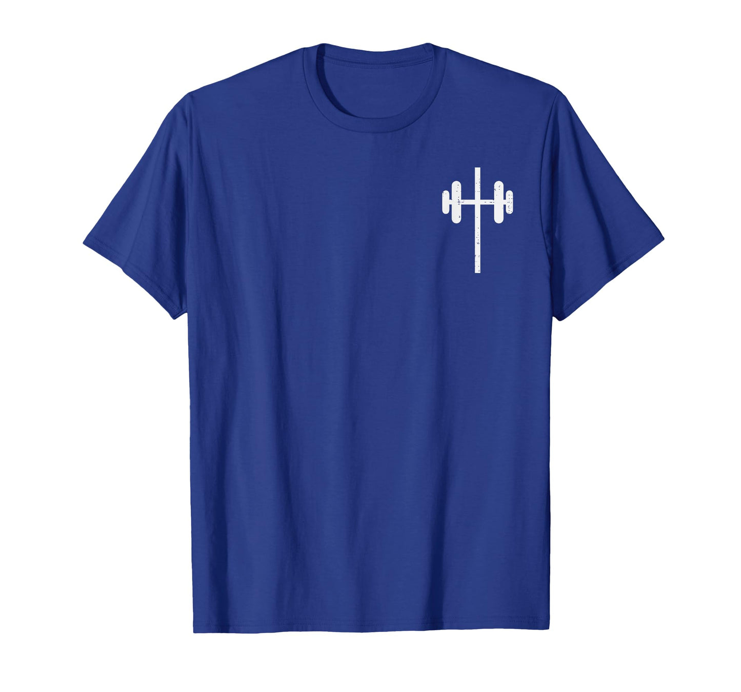 Workout Cross Barbel Pocket Christian Exercise Gym Men Women T-Shirt