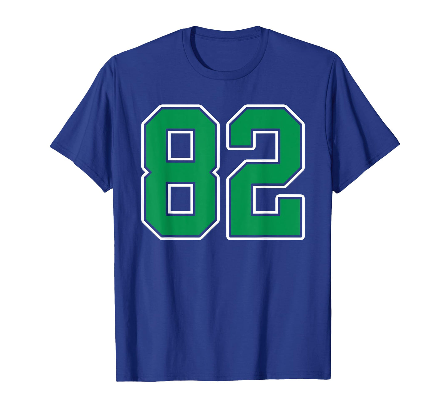 Kelly Green White Number 82 Jersey Player Uniform #82 T-Shirt