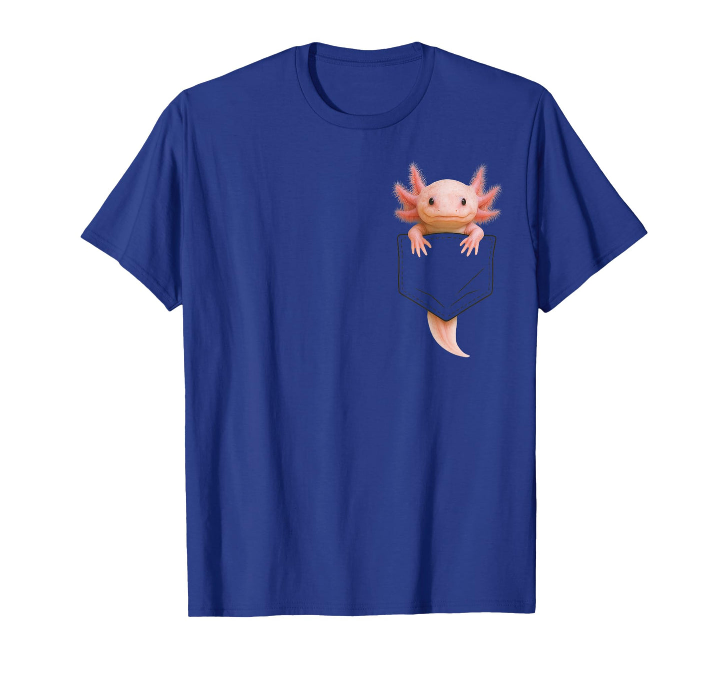Cute Axolotl Pocket Funny Gifts For Men Women Teen Kid T-Shirt
