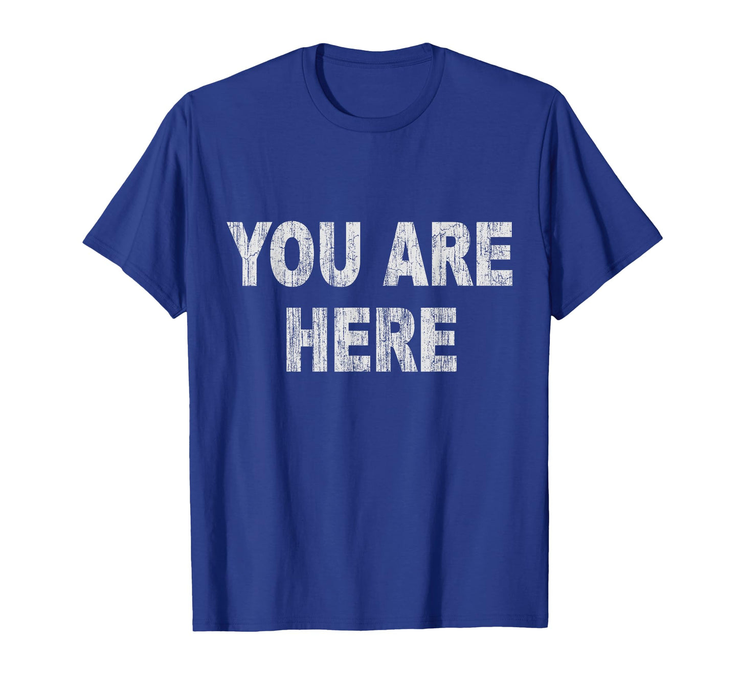 Womens Vintage You Are Here T-Shirt Small Navy