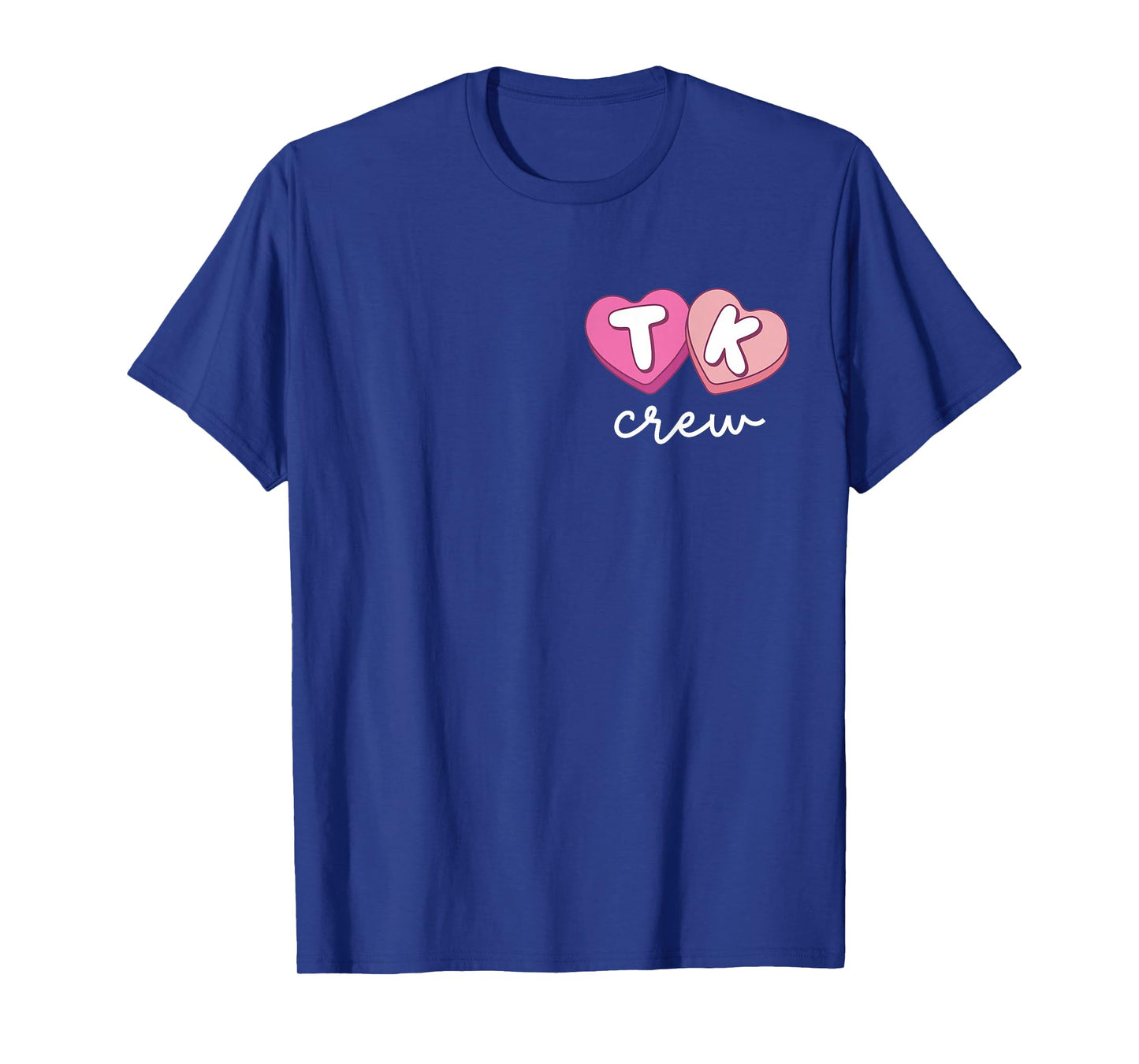 TK Crew Teacher Retro Valentines Day Candy Heart Back Design T-Shirt