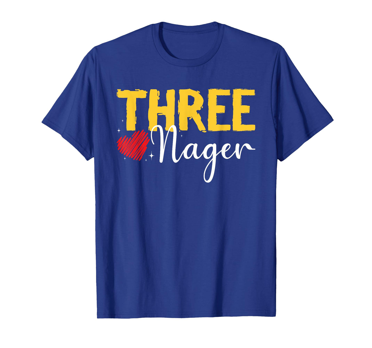 Kids Three Nager Threenager 3rd Birthday Boy Third Birthday T-Shirt