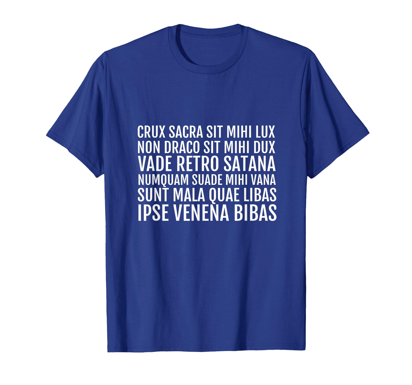 Catholic Exorcism Prayer T-Shirt Vade Retro Benedict Shirt T-Shirt