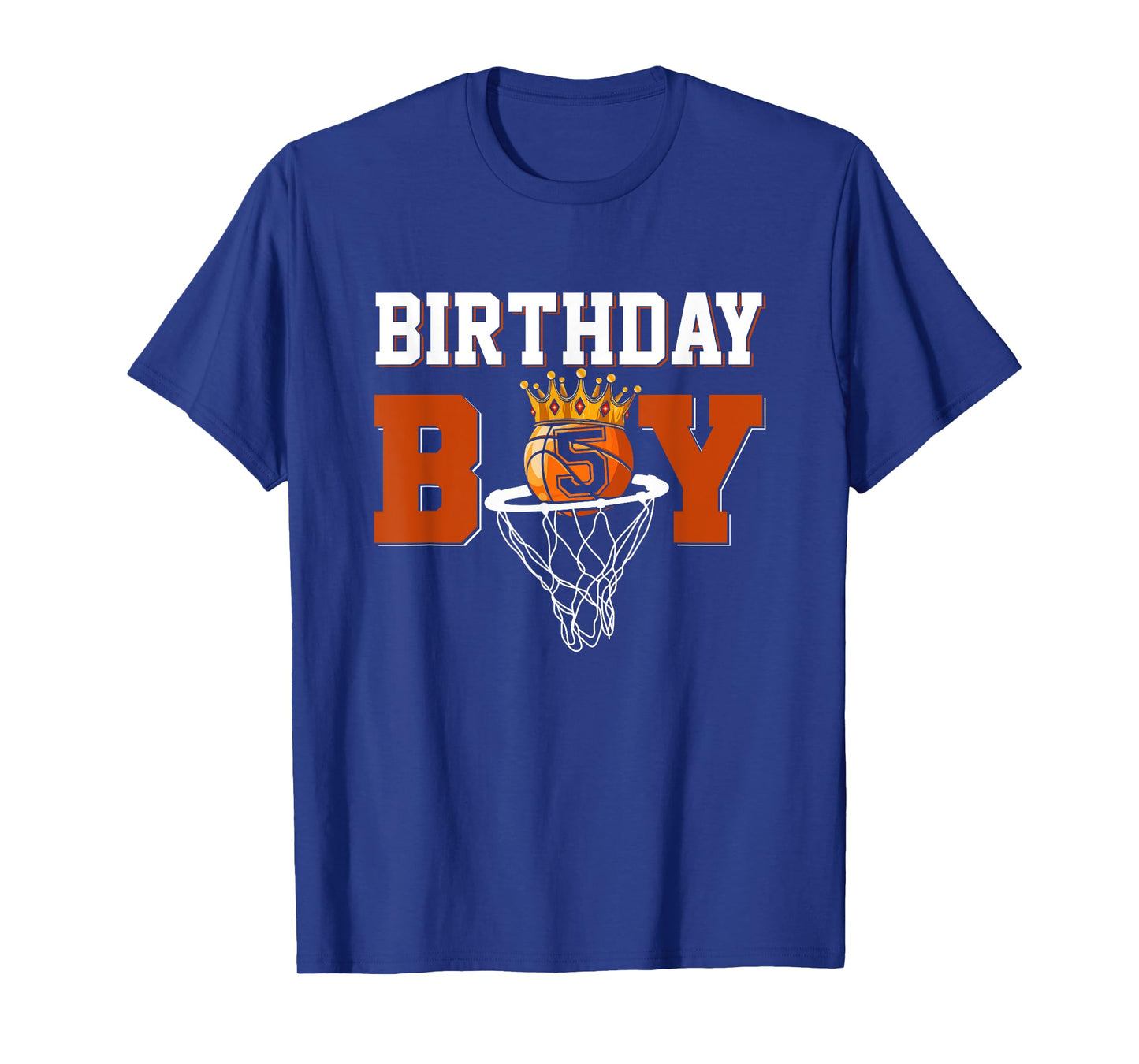 Kids 5th Birthday Basketball Gift Kids Boys 5 Years Old T-Shirt