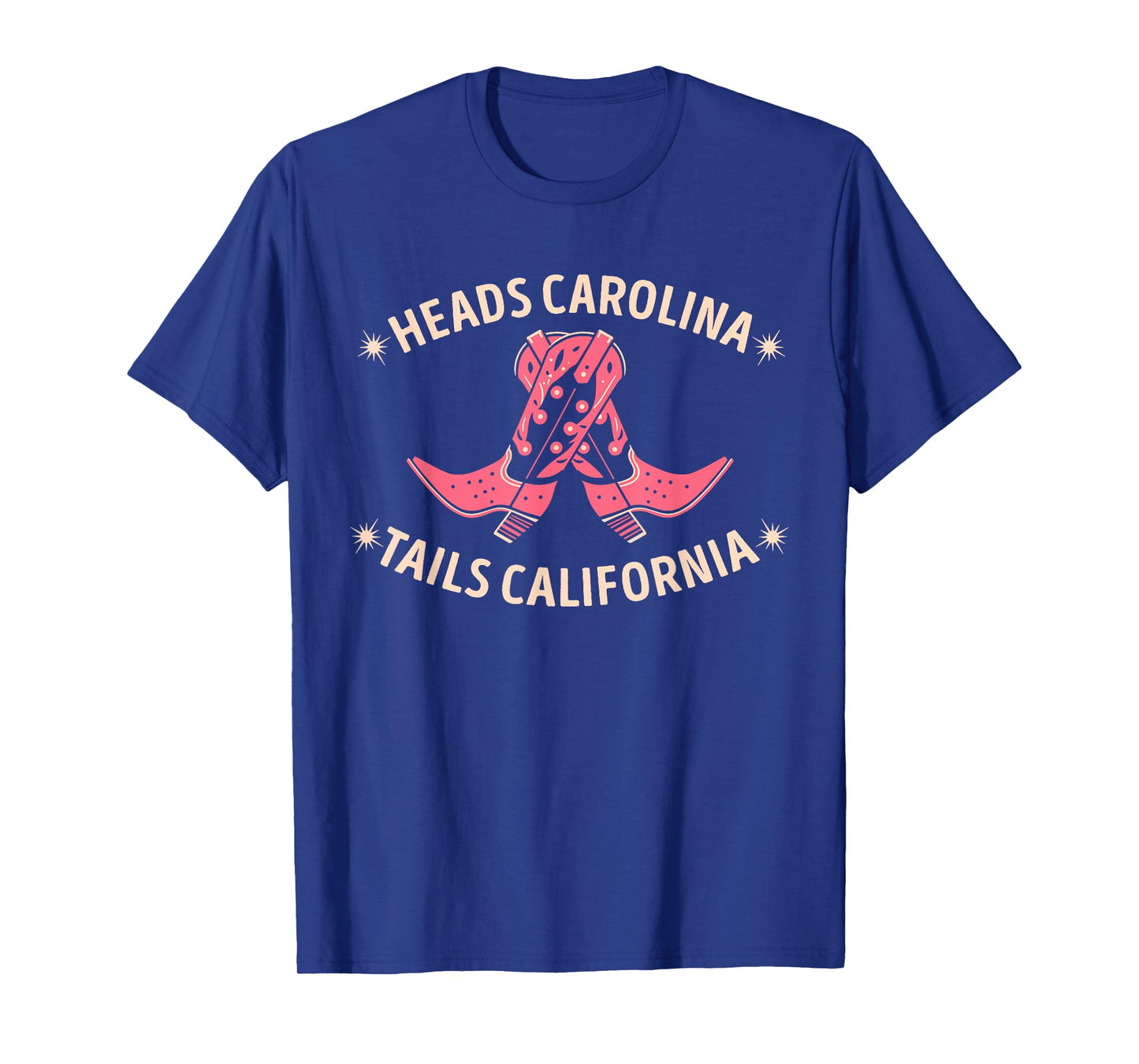Heads Carolina Tail California Retro Vintage T-Shirt