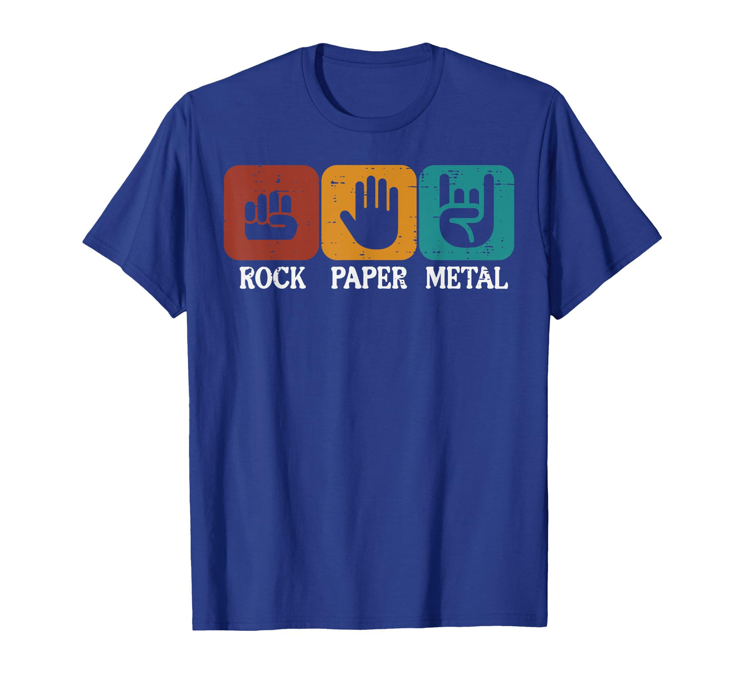 Rocker Rock Paper Metal Funny Music Meme Men Boys Kids Women T-Shirt