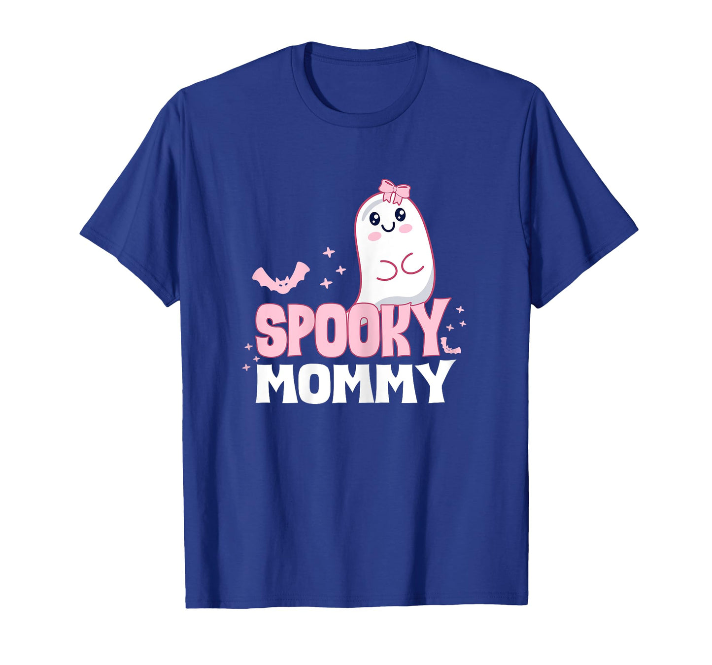 Spooky Mommy Family Cute Pink White Ghost Boo Halloween T-Shirt
