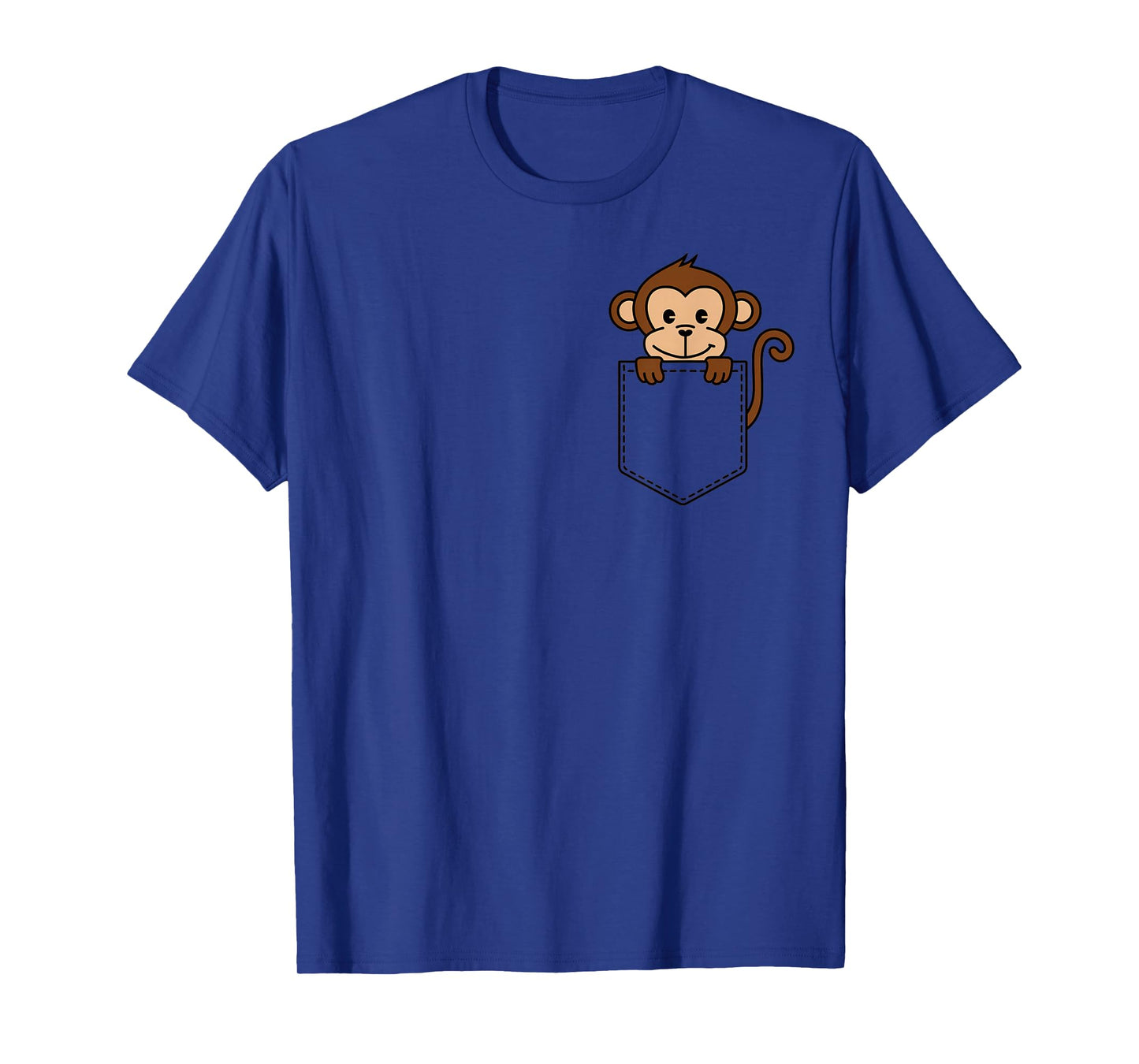 Boys Girls Toddler Cute Zoo Animal Monkey in Pocket Kids T-Shirt