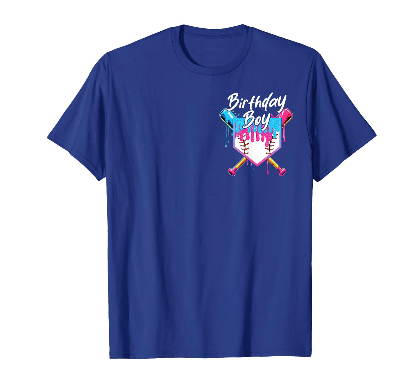 Baseball 7 Year Old Ice Cream Drip Boys 7th Birthday Sweet T-Shirt