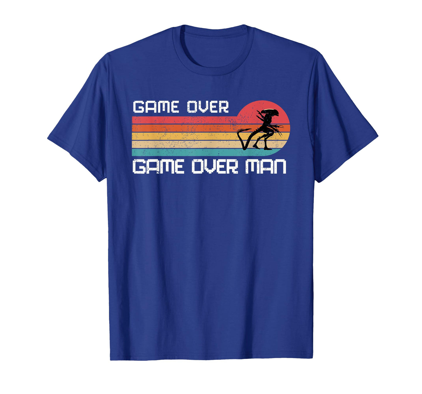 Novawarez Alien Game Over Man Unisex-Adults T-Shirt Black Small Alien-Themed Halloween T-Shirt