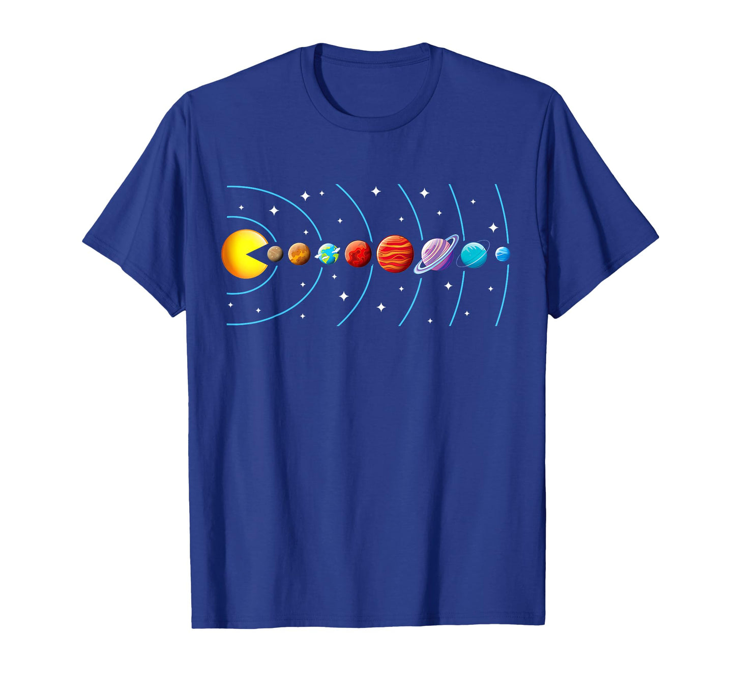 Funny Solar System Astronaut Space Video Game Eating Planets T-Shirt