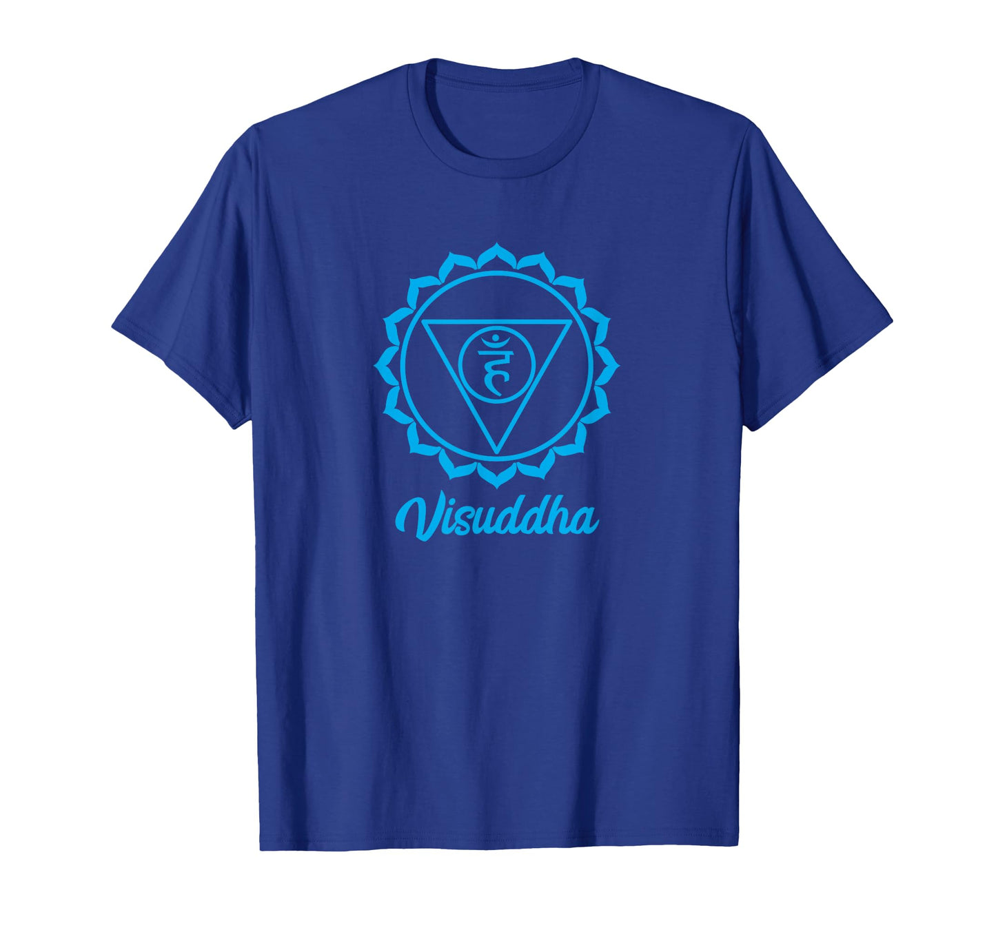 Neck Chakra Symbol Blue Visuddha Yogi Yoga T-Shirt