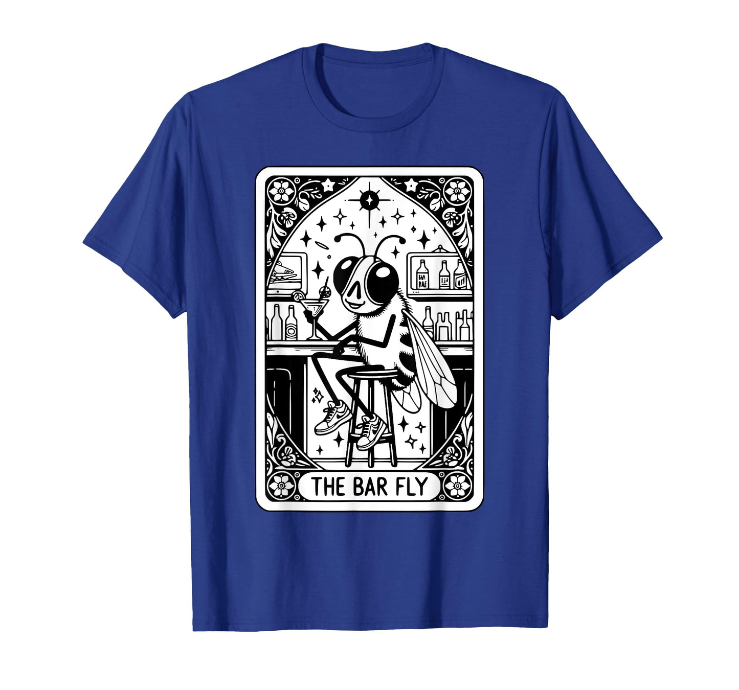 Bartender Tarot Card Cute Fly Cocktail Witchy Vibes Alcohol T-Shirt