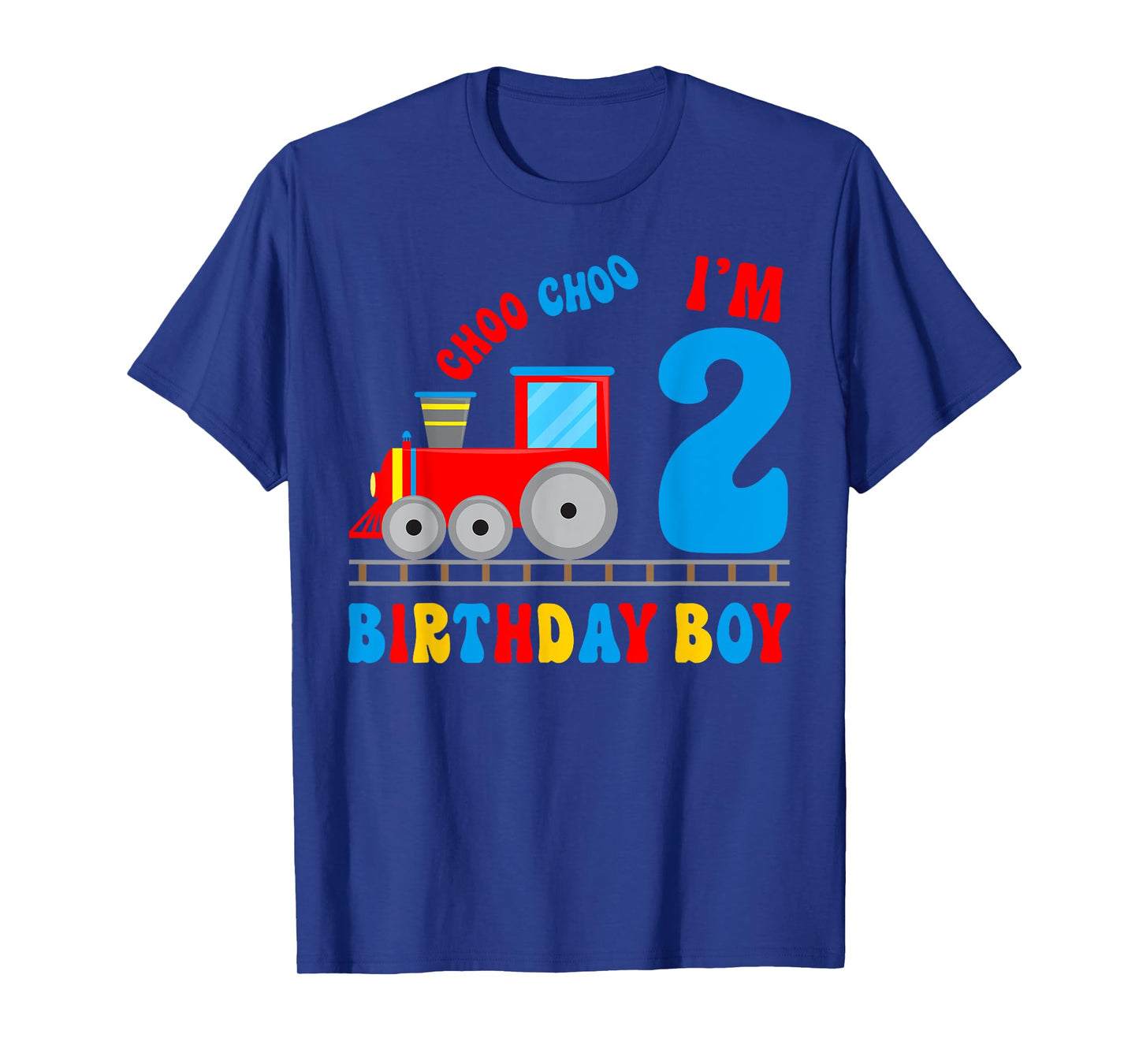 I'm 2 Years Old Kids Train Lover It's My 2nd Birthday Boy T-Shirt