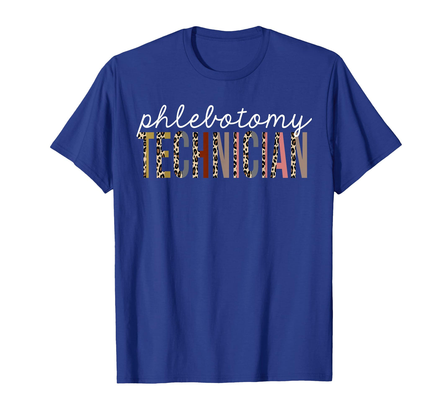 Phlebotomy Technician Leopard Print Funny Appreciation T-Shirt