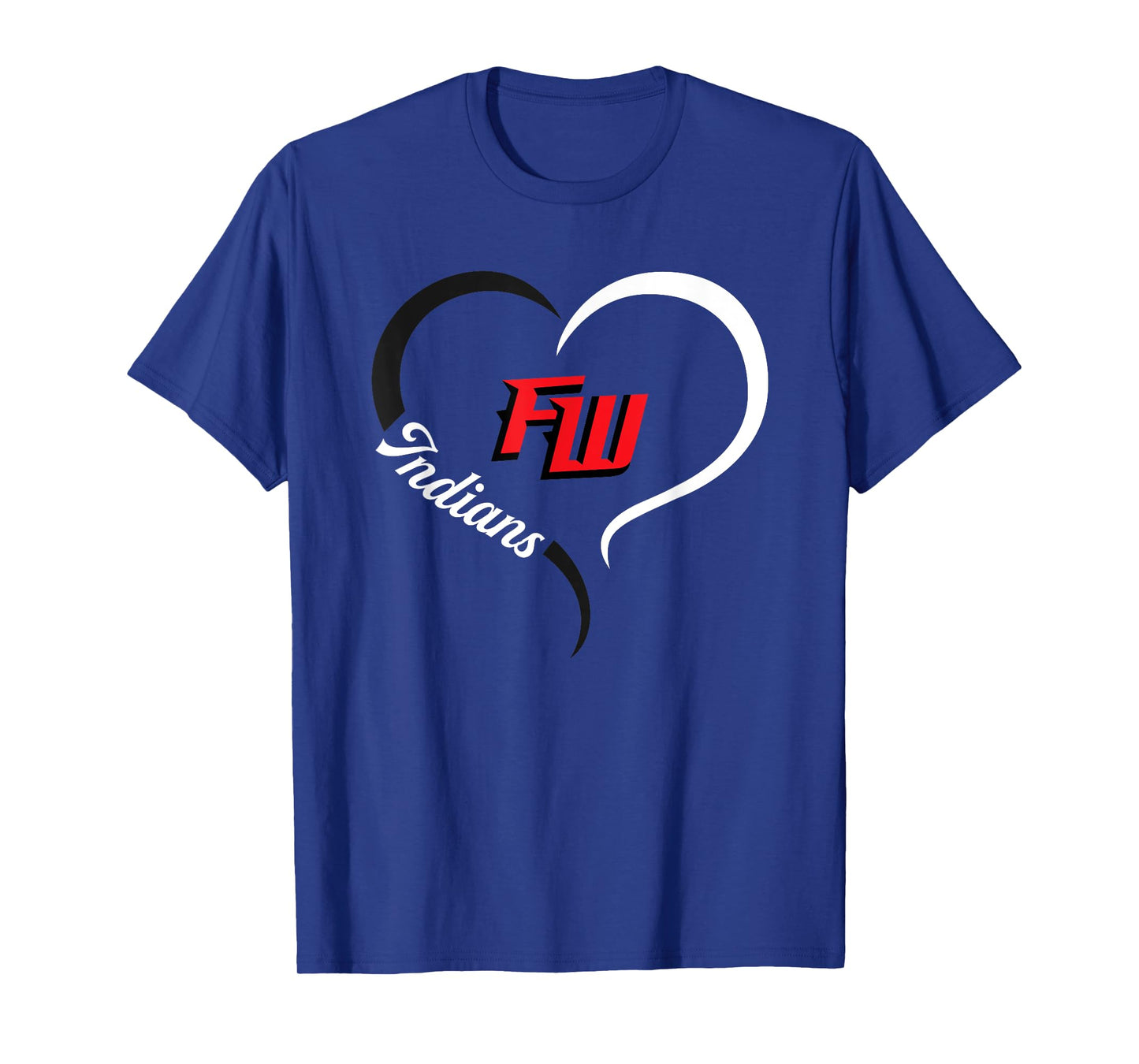 Fort White Indians Logo Half Heart Slogan HS T-Shirt