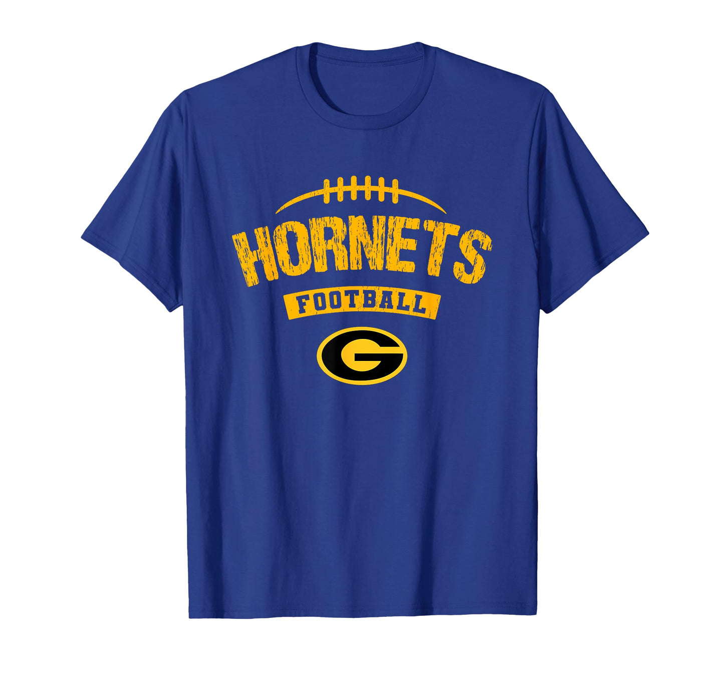Gatesville Hornets Logo Football Distressed HS T-Shirt